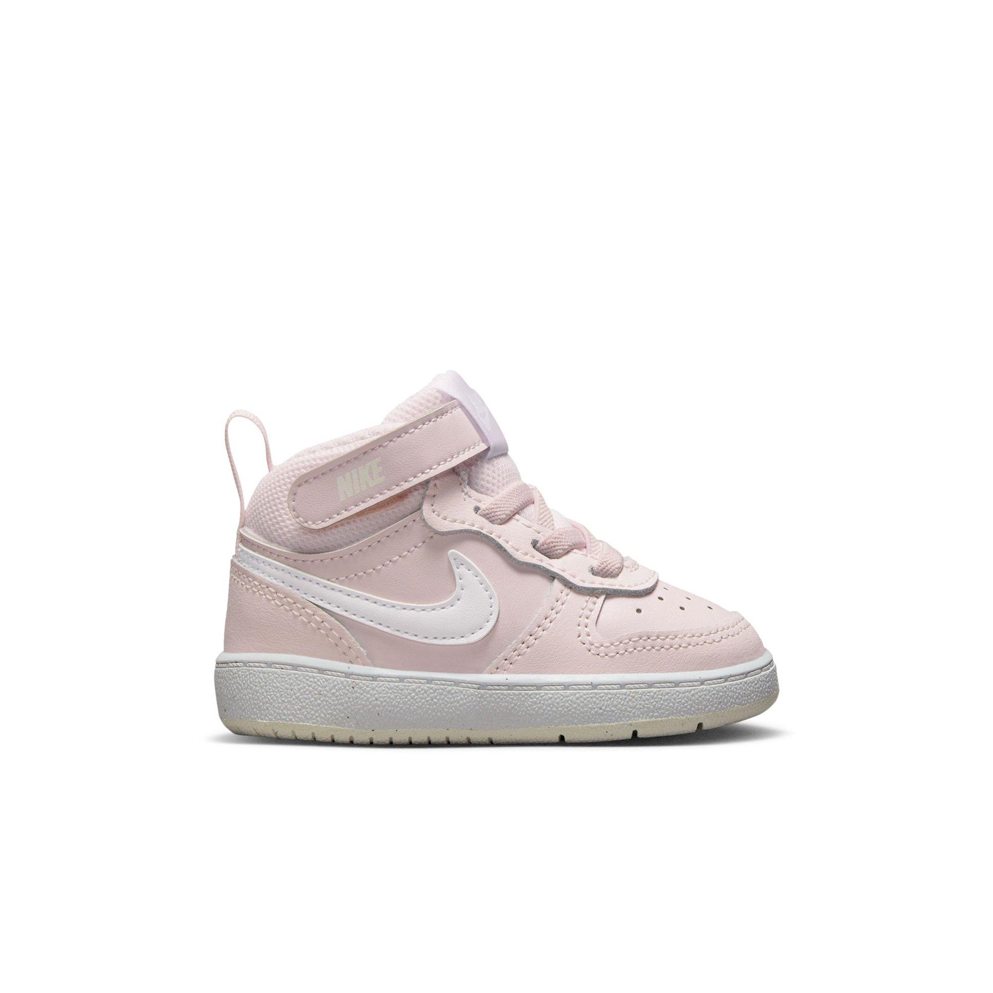 Nike Court Borough Mid 2 "Pearl Pink/White/Summit White" Toddler Girls' Shoe - PINK/WHITE Thumbnail View 1
