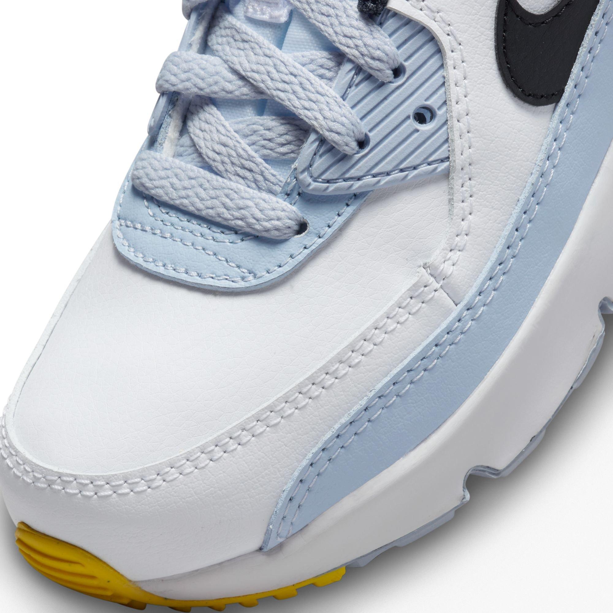 Nike Air Max 90 LTR Preschool Boys' White/Black/Blue Whisper/Hyper Royal Shoe