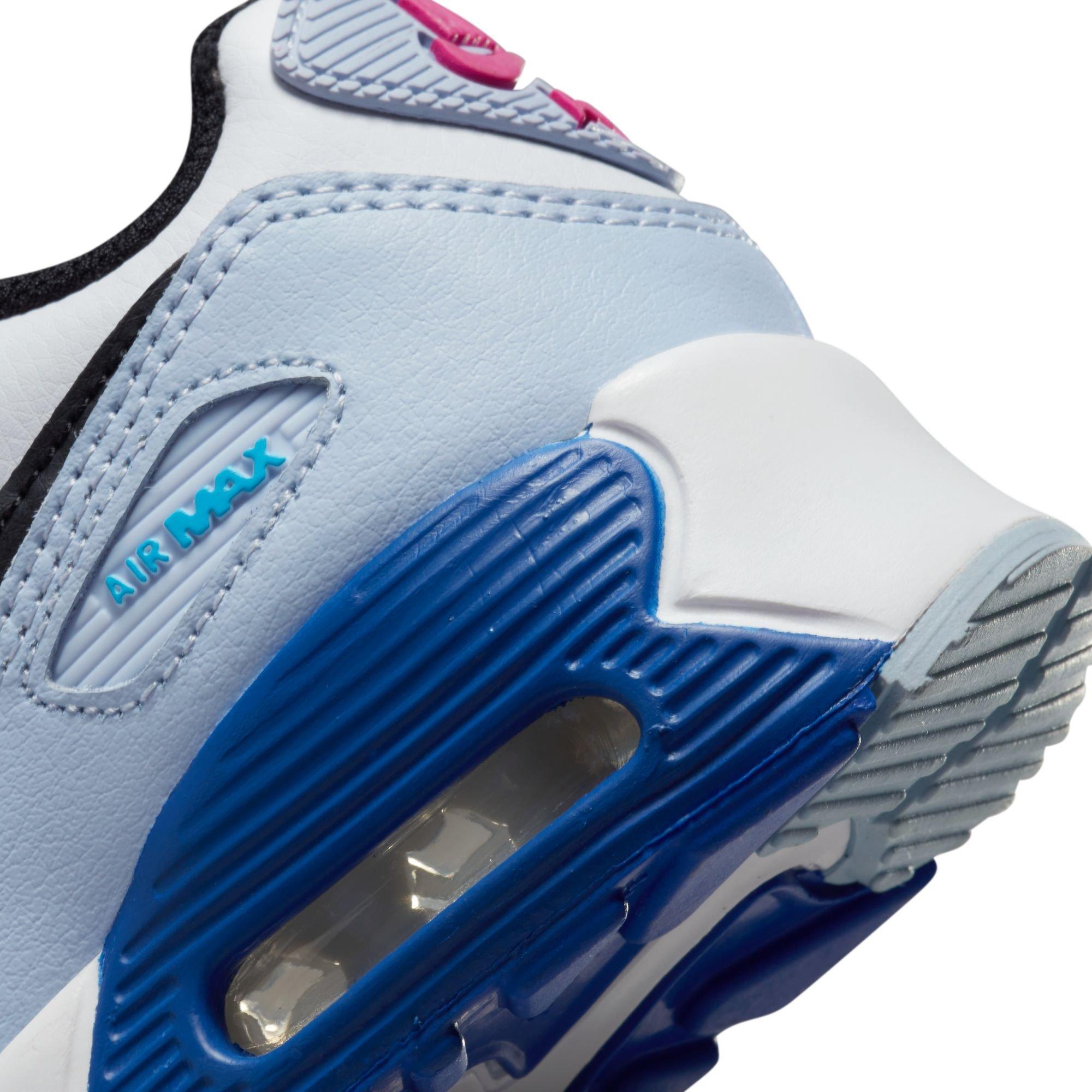 Nike Air Max 90 LTR White/Black/Blue Whisper/Hyper Royal Preschool Boys'  Shoe