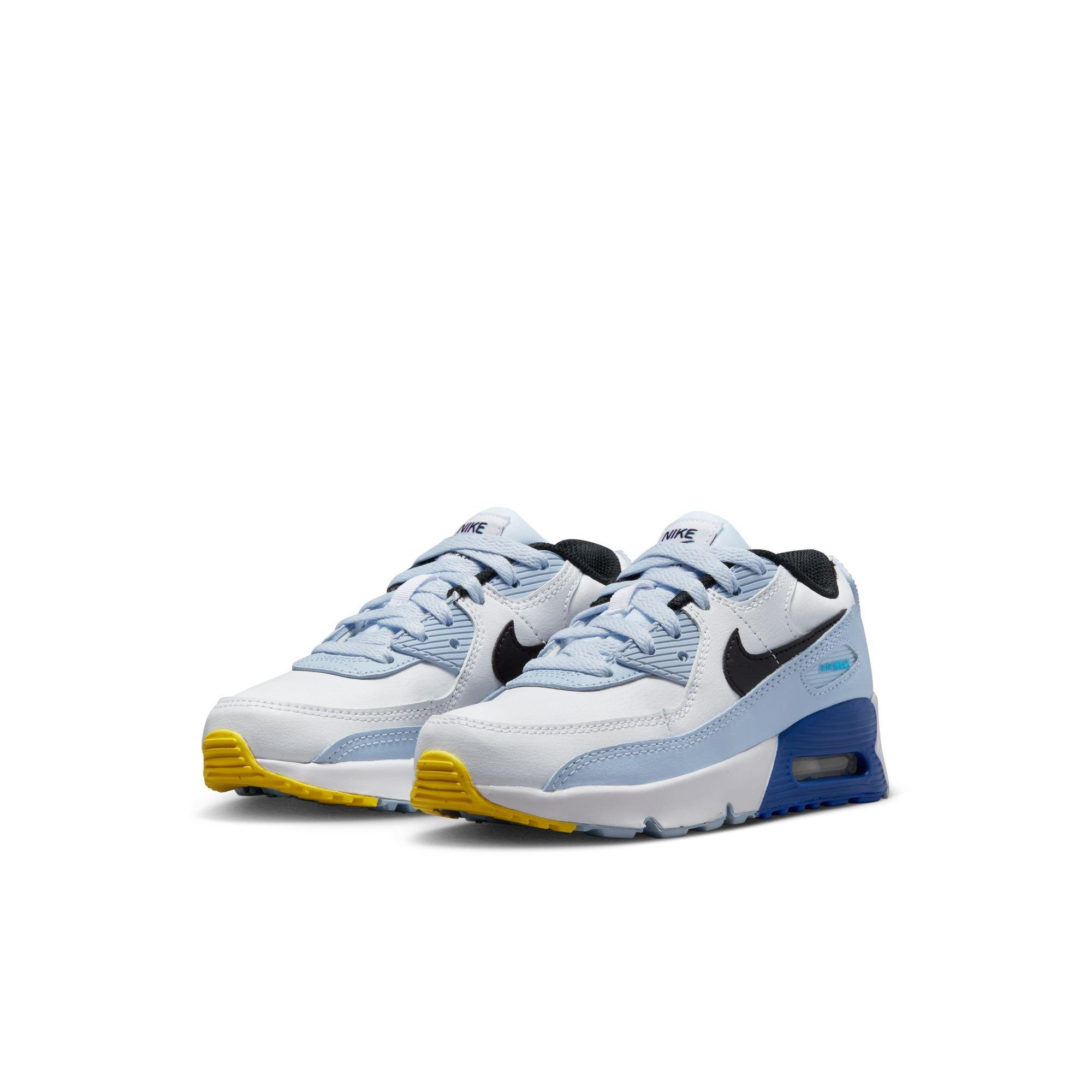 Nike Air Max 90 LTR Preschool Boys' White/Black/Blue Whisper/Hyper Royal Shoe