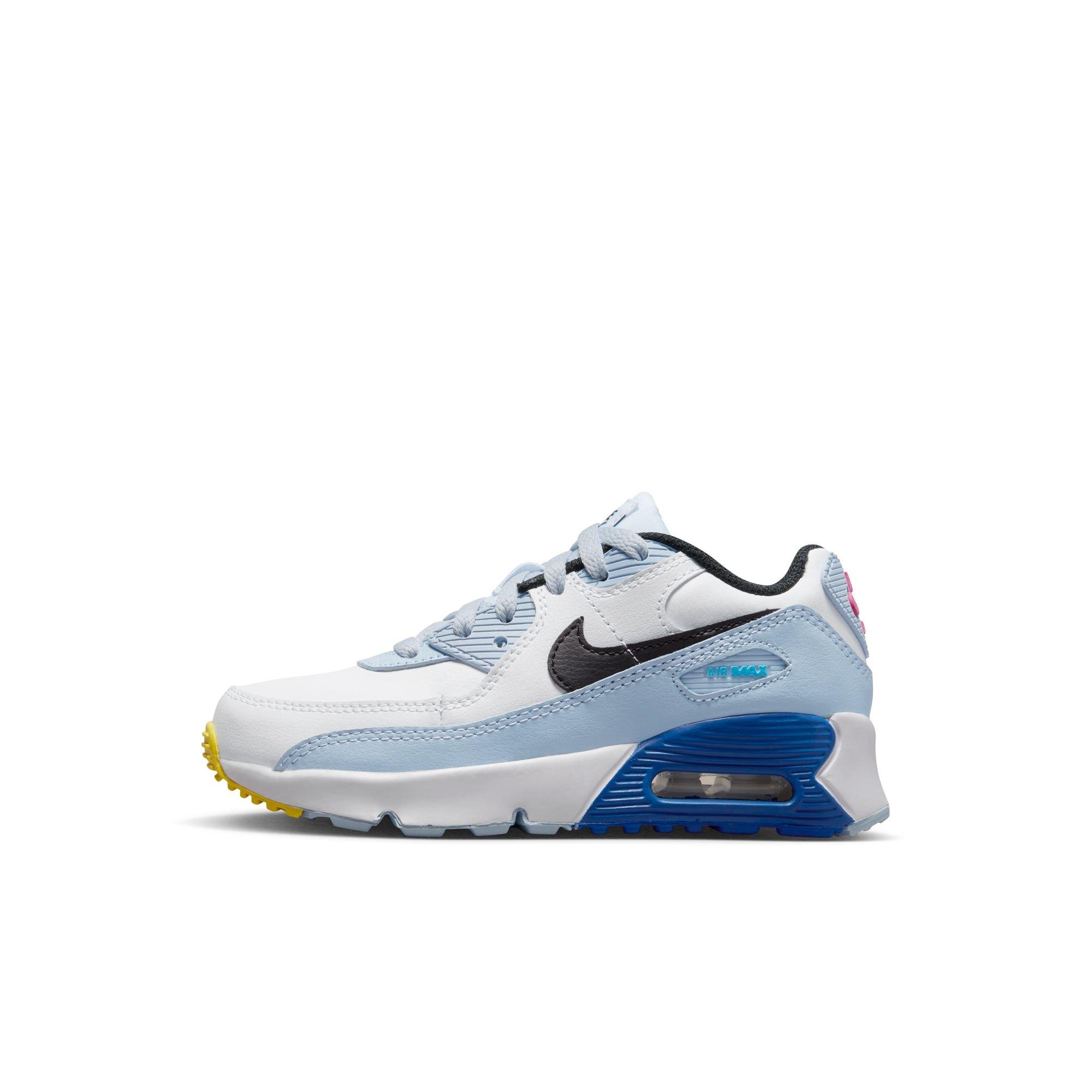 Nike Air Max 90 LTR "White/Black/Blue Royal" Preschool Boys' Shoe