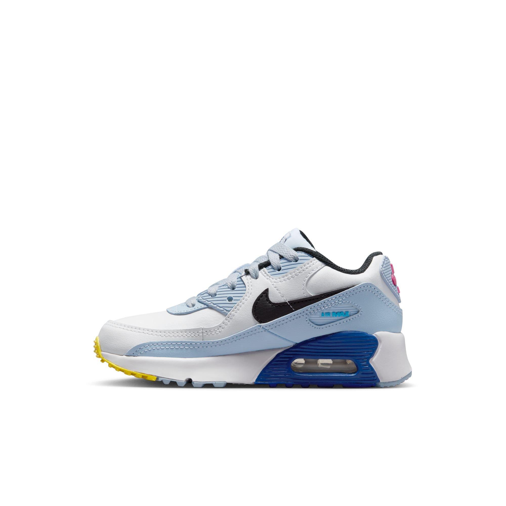 Nike Air Max 90 LTR Preschool Boys' White/Black/Blue Whisper/Hyper Royal Shoe