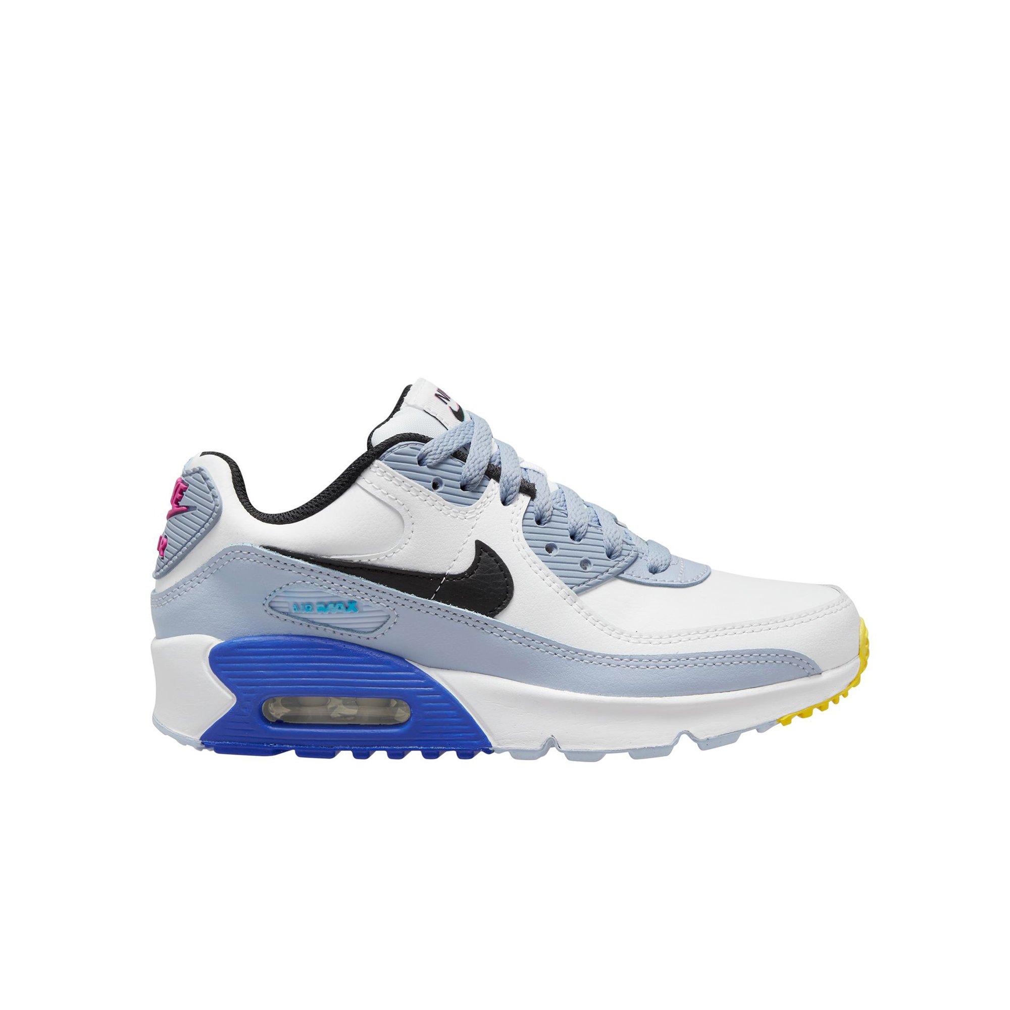 Nike air max 90 white clearance grade school