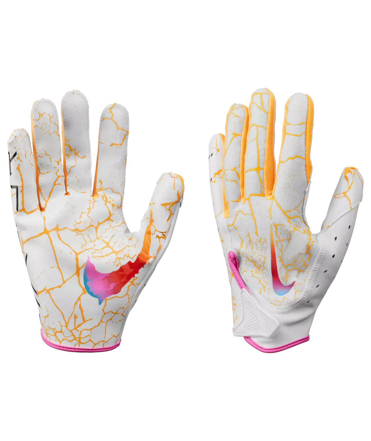 Nike Youth Vapor Jet 7 Equinox Football Receiver Gloves - WHITE