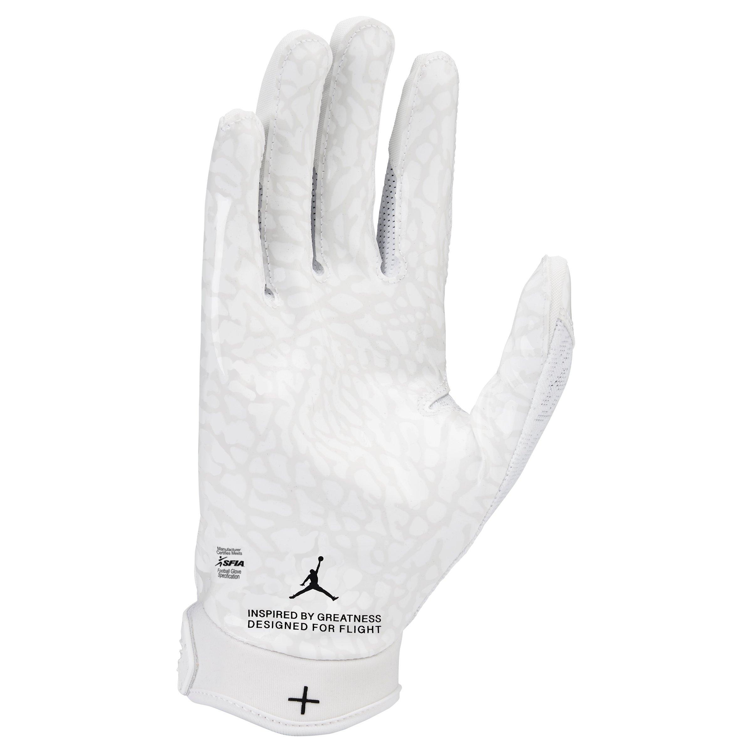 Jordan Fly Lock Football Receiver Gloves - White - WHITE Thumbnail View 2