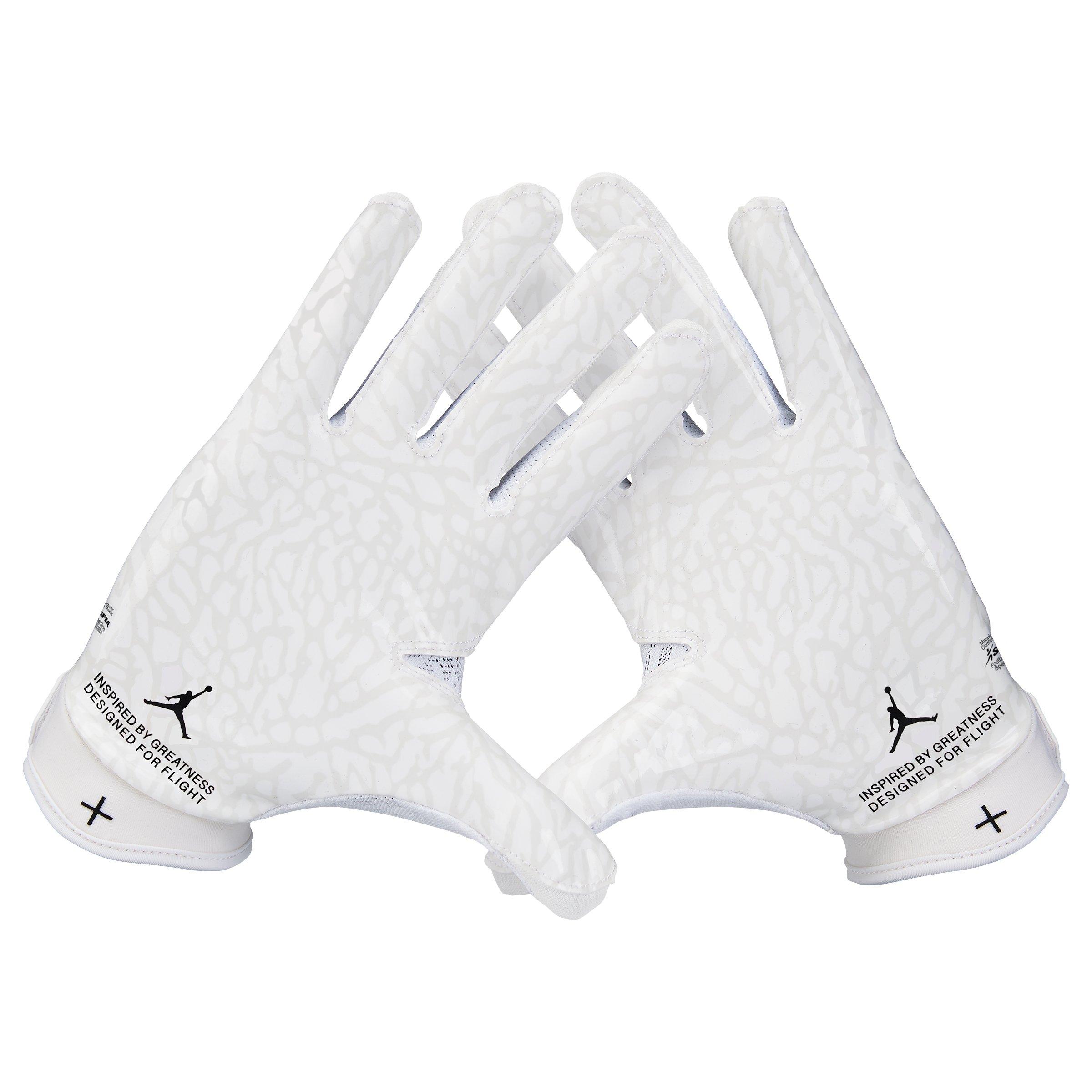Jordan Fly Lock Football Receiver Gloves - White - WHITE Thumbnail View 4