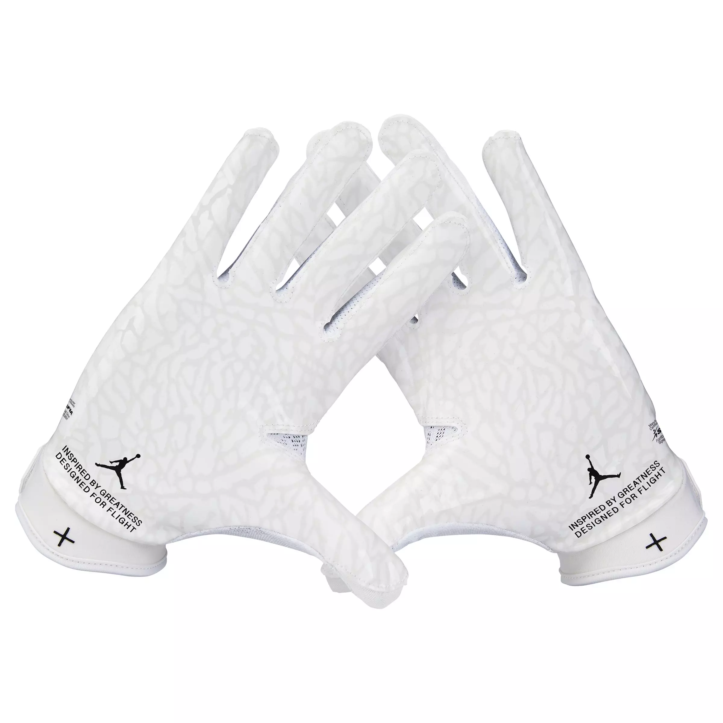 Jordan Fly Lock Football Receiver Gloves - White - WHITE