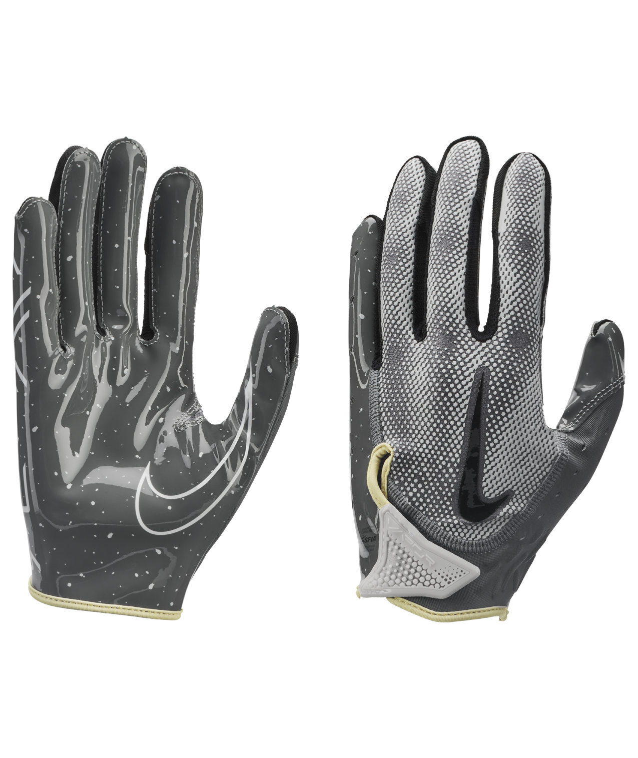 Gray 2025 football gloves