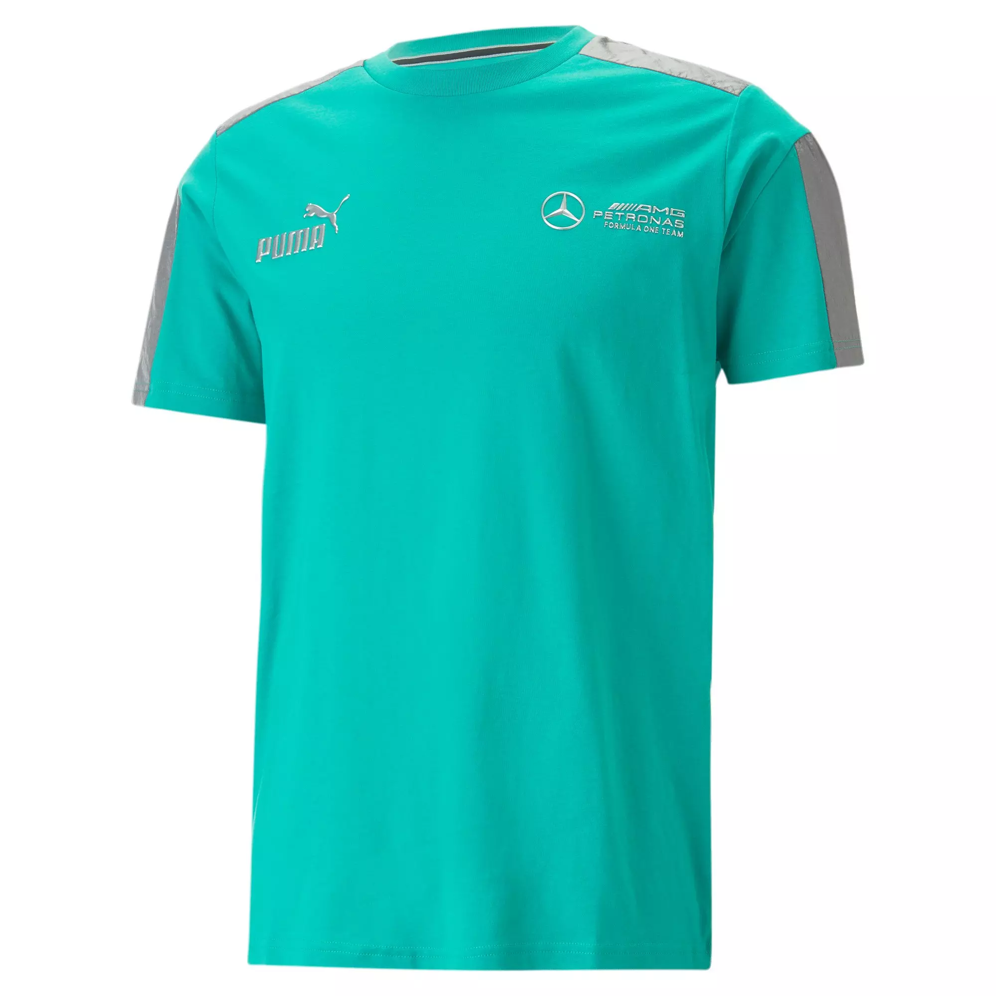 PUMA Men's Mercedes F1 Monochrome Tee-Teal - GREEN