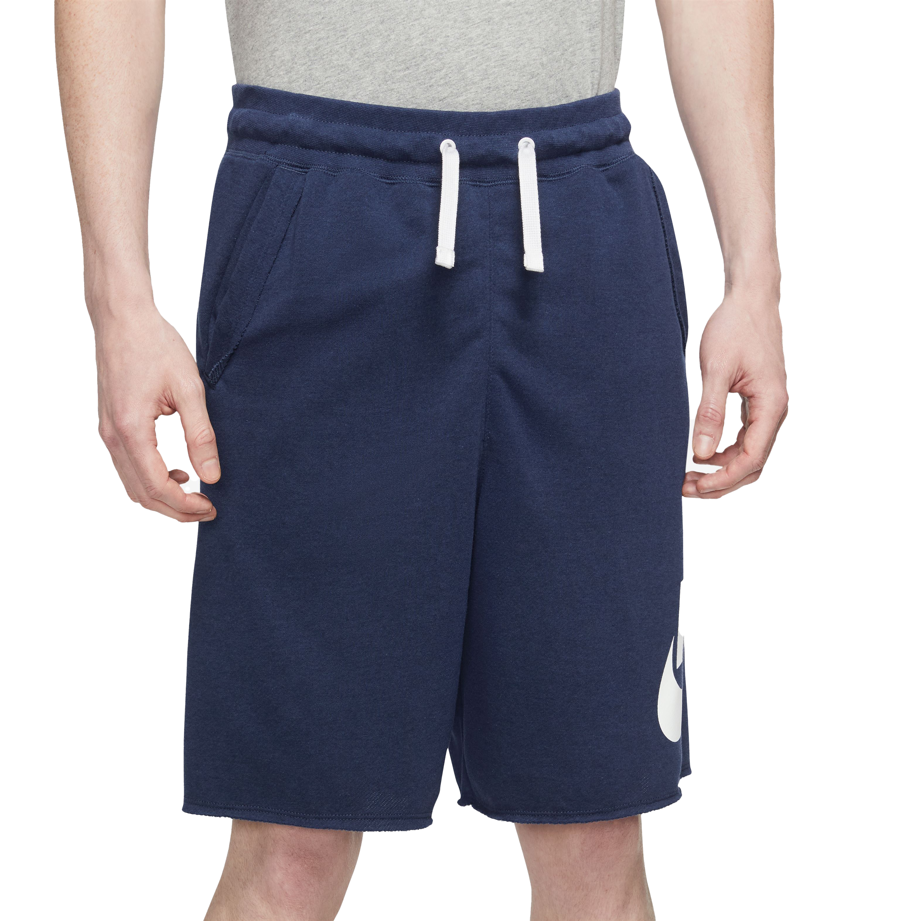 Nike Men's Club Fleece Alumni French Terry Shorts-Navy - NAVY