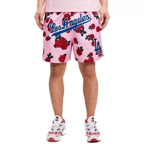Men's Pleasures Black Los Angeles Dodgers Floral Shorts Size: Large