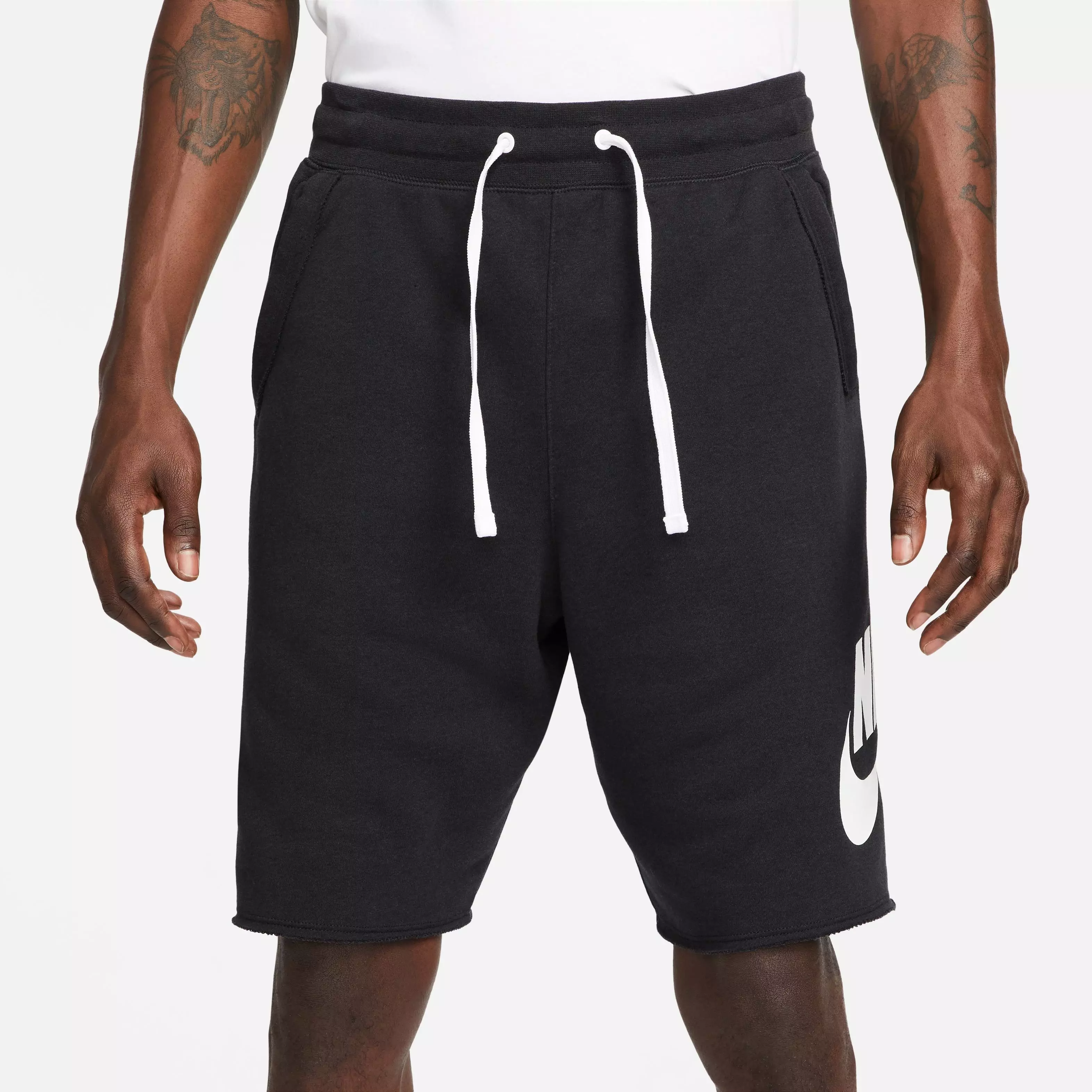 Nike Men's Club Fleece Alumni French Terry Shorts-Black - BLACK