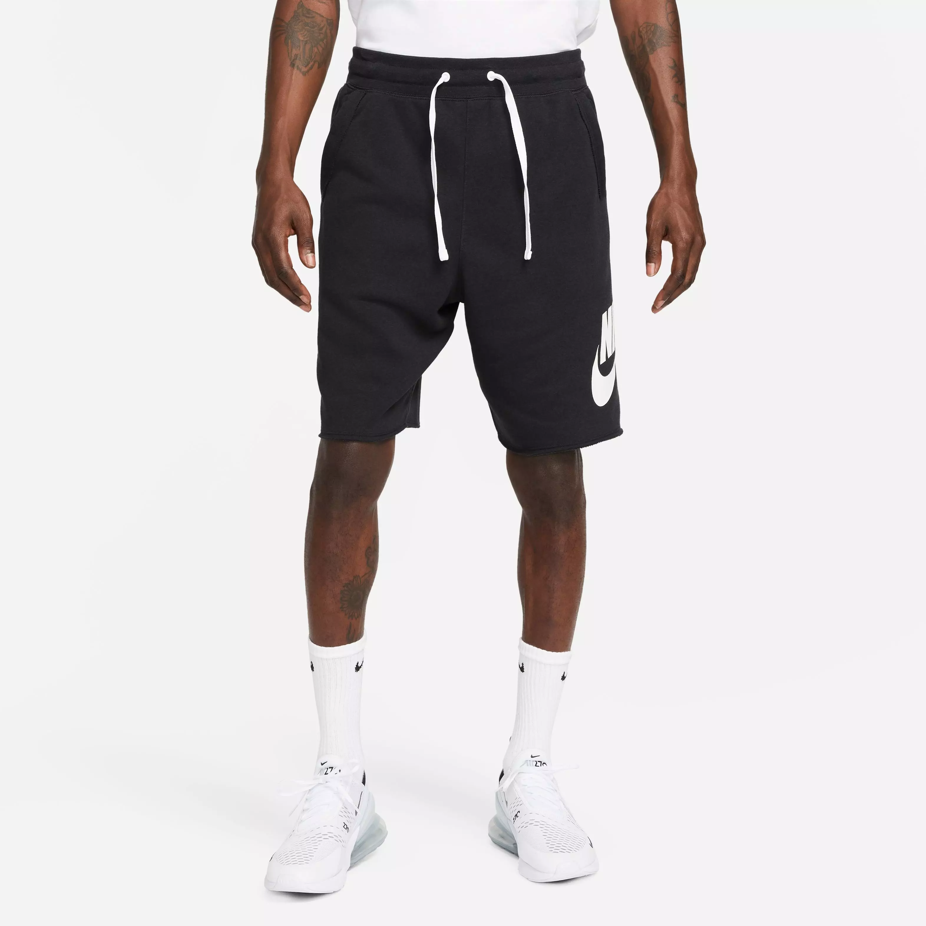 Nike Men's Club Fleece Alumni French Terry Shorts-Black - BLACK