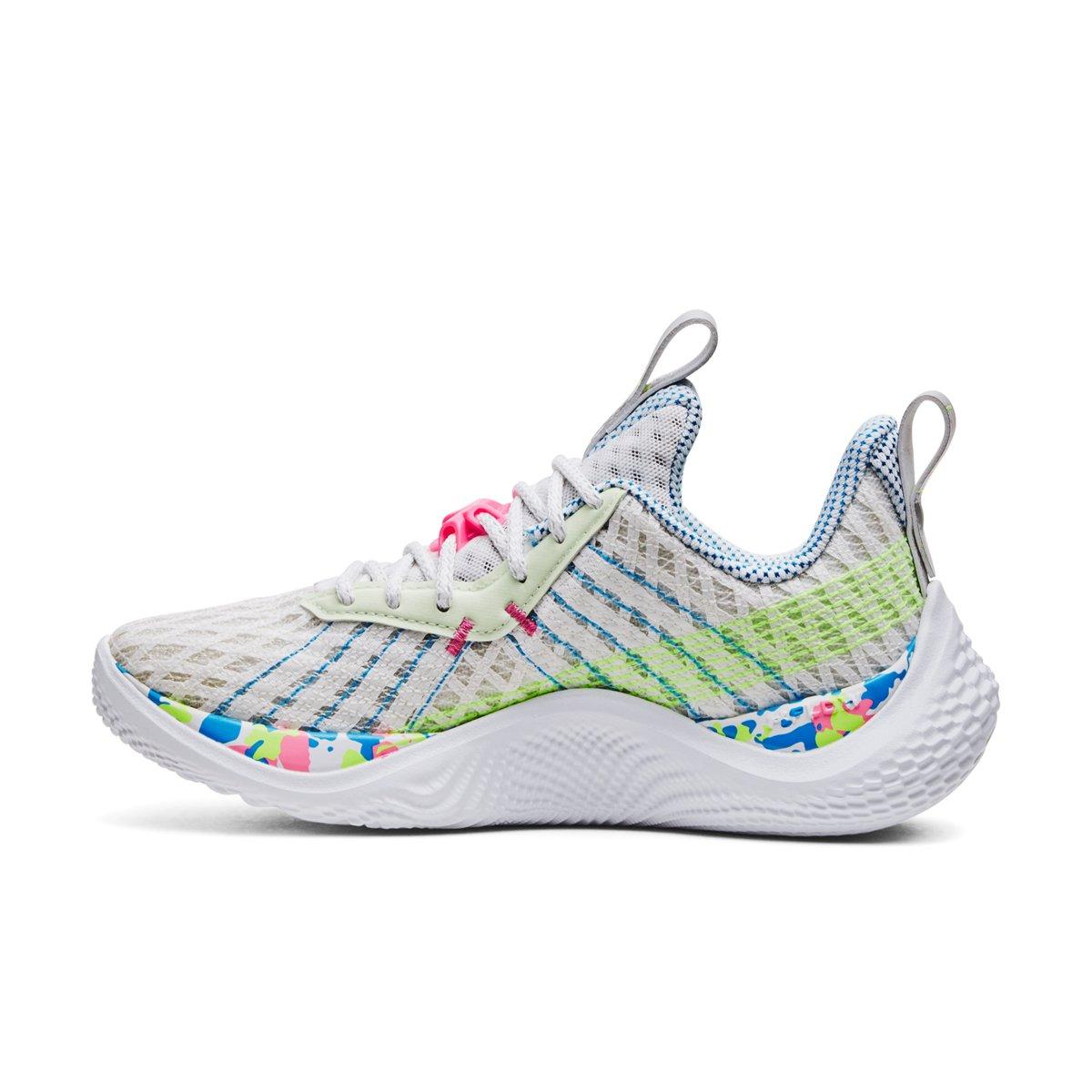 Under Armour Curry 10 "Splash Party" Men's Basketball Shoe - WHITE/BLUE Thumbnail View 2