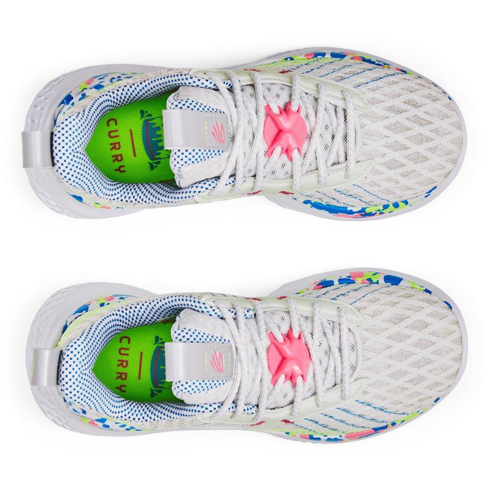 Under Armour Curry 10 "Splash Party" Men's Basketball Shoe - WHITE/BLUE Thumbnail View 4