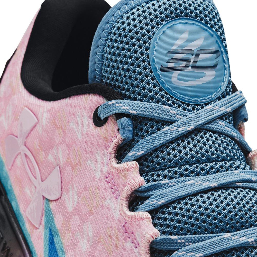 Under Armour Curry 1 Low FloTro "Draft Day" Men's Basketball Shoe - BLUE/PINK Thumbnail View 3
