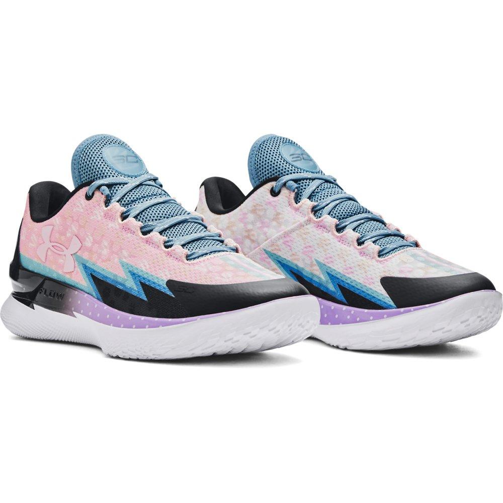 Under Armour Curry 1 Low FloTro "Draft Day" Men's Basketball Shoe - BLUE/PINK Thumbnail View 4