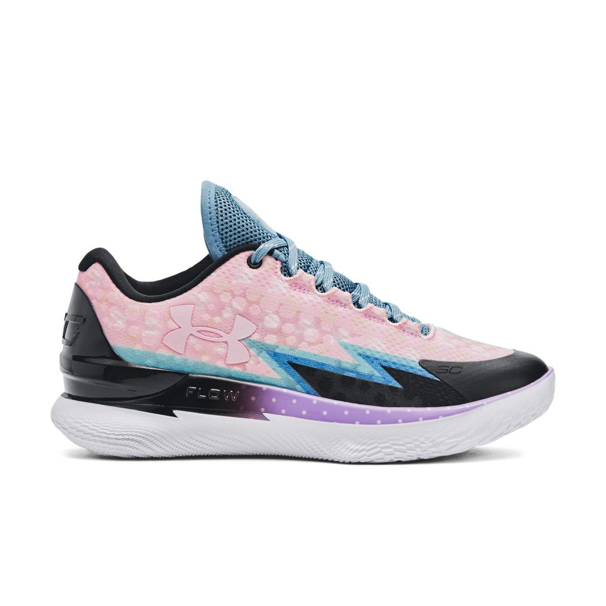 Under Armour Curry 1 Low FloTro "Draft Day" Men's Basketball Shoe - BLUE/PINK Thumbnail View 1