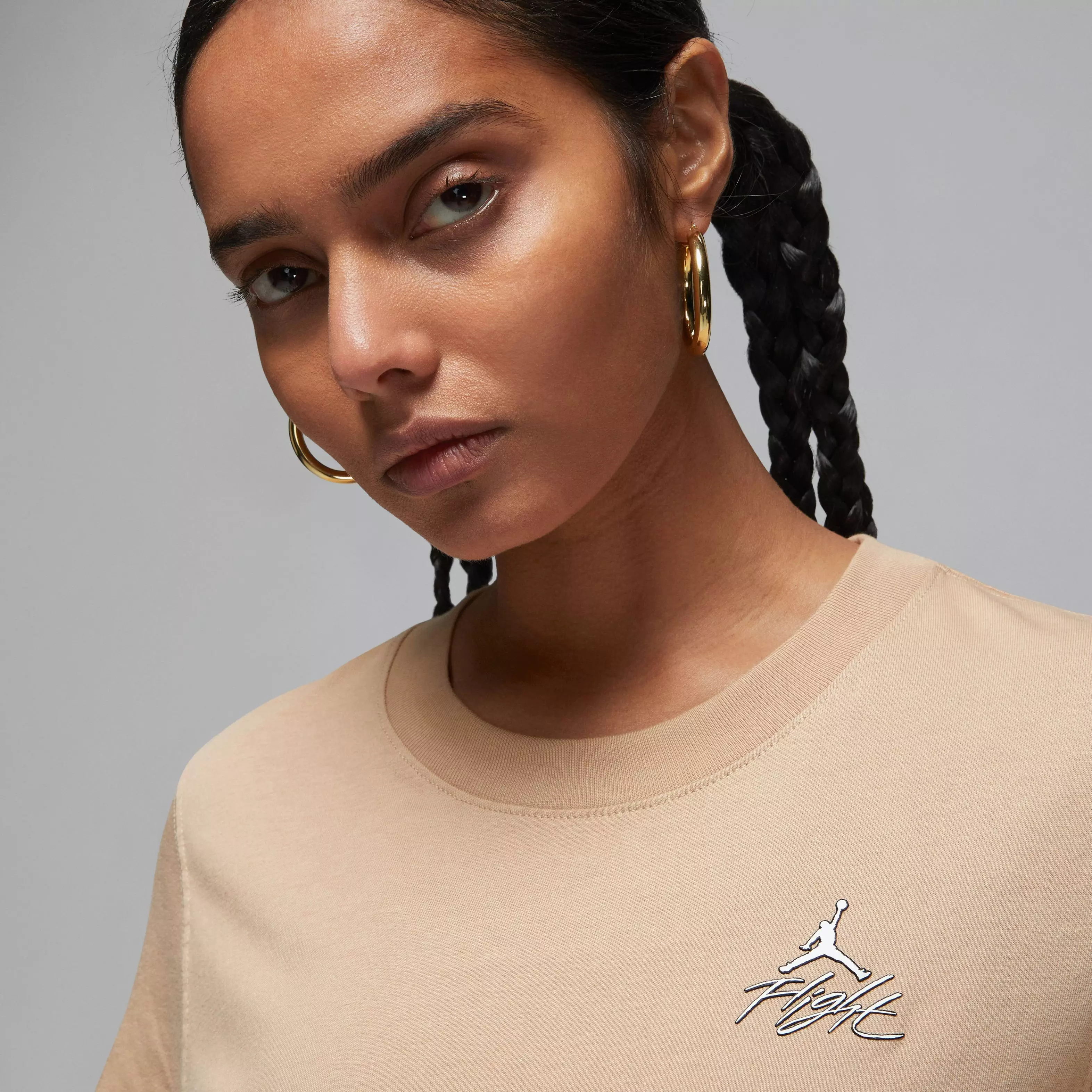 Jordan Women's Flight Graphic Tee-Tan - TAN