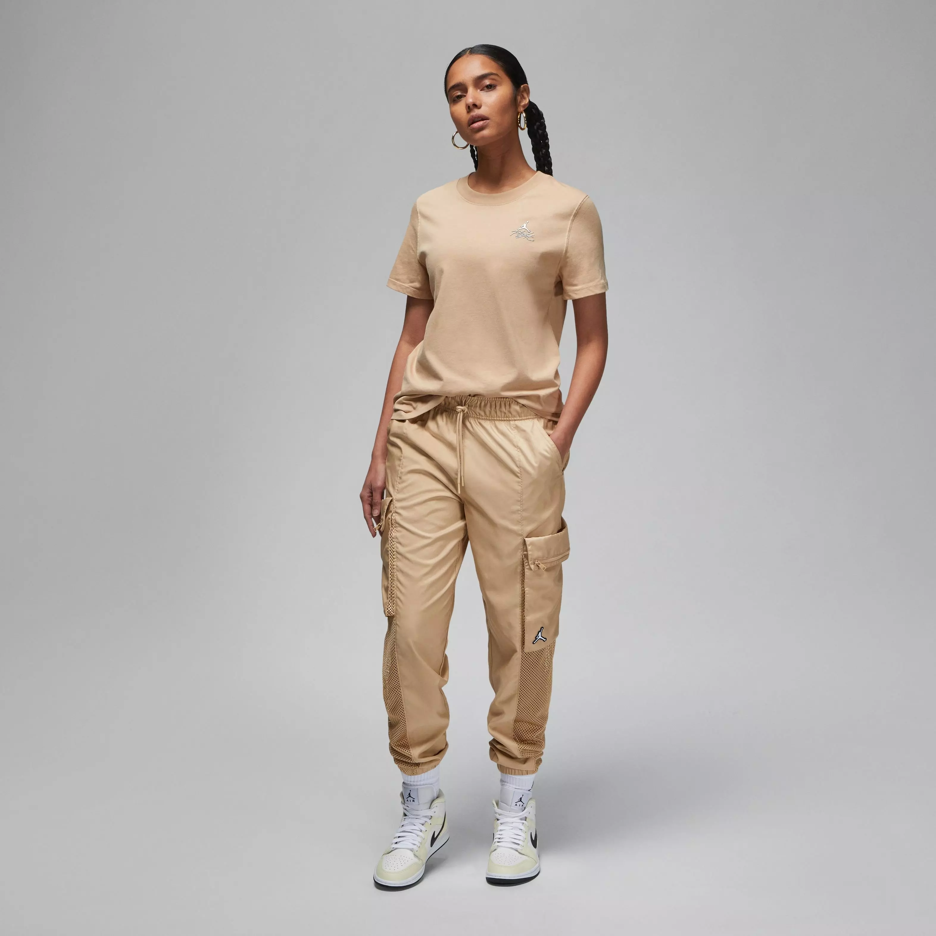 Jordan Women's Flight Graphic Tee-Tan - TAN