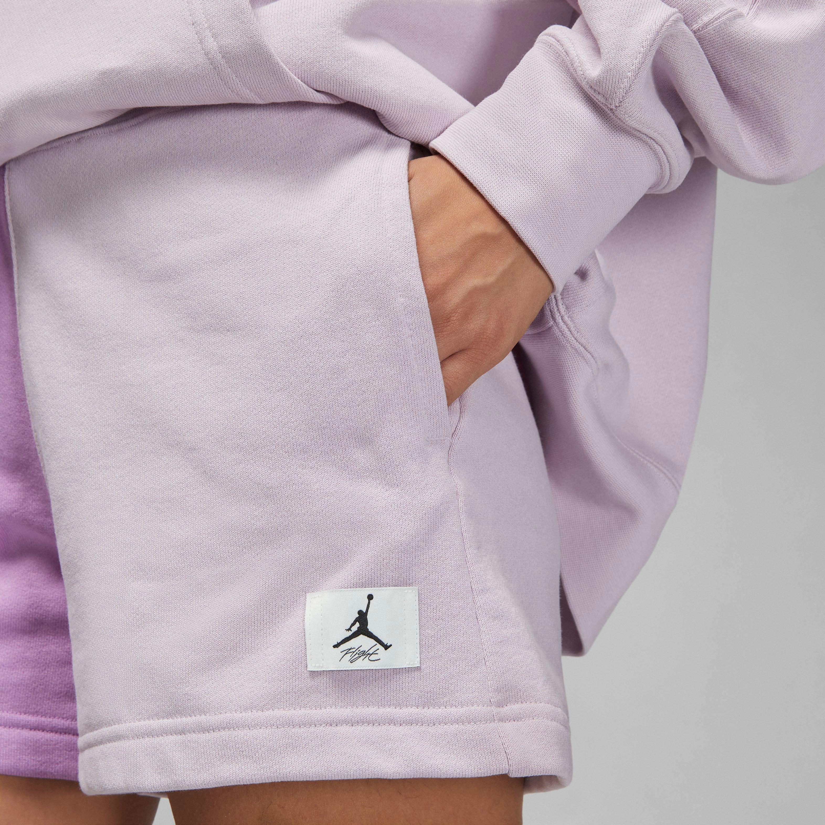 Jordan Women's Flight Fleece Blocked Shorts-Purple - PURPLE Thumbnail View 2