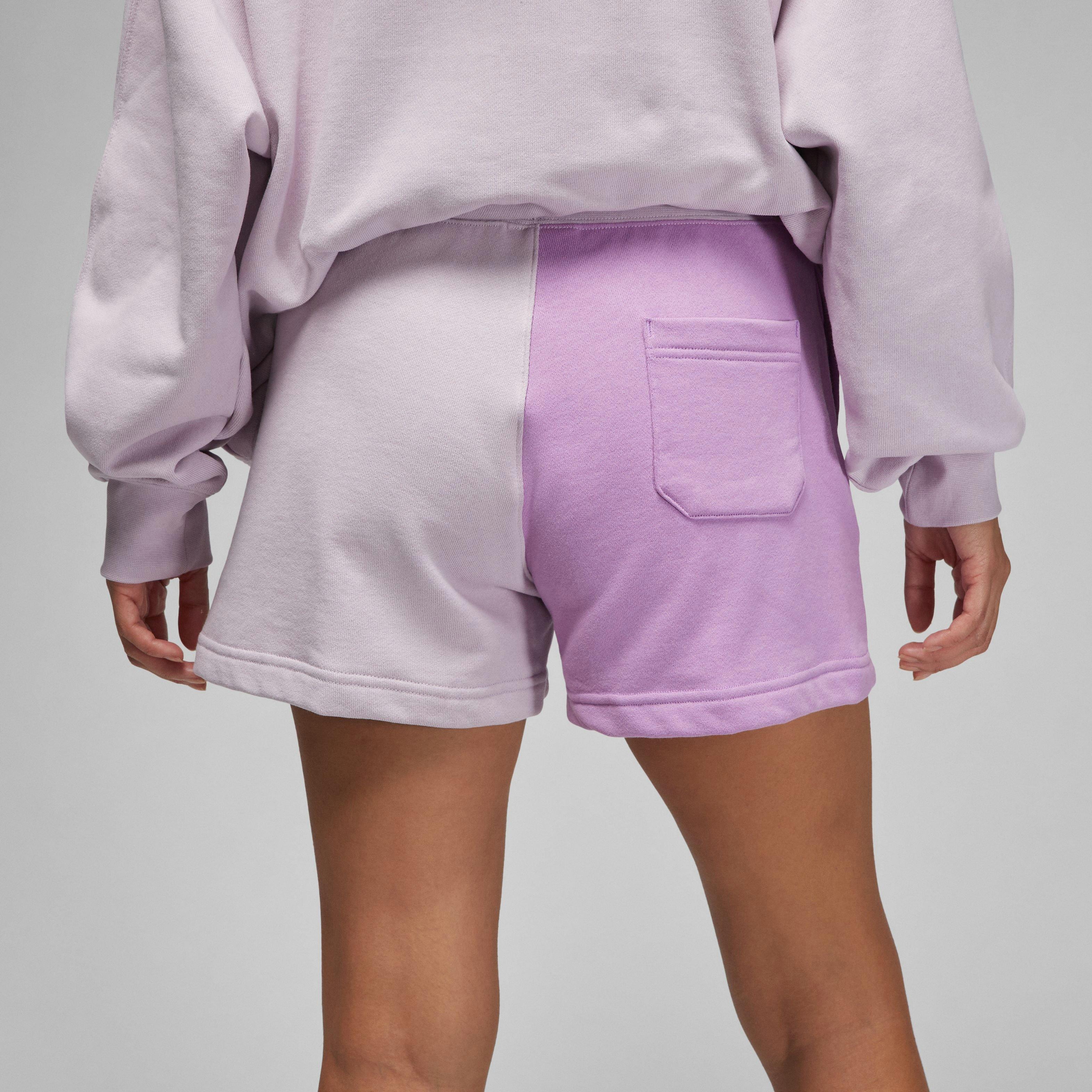Jordan Women's Flight Fleece Blocked Shorts-Purple - PURPLE Thumbnail View 5