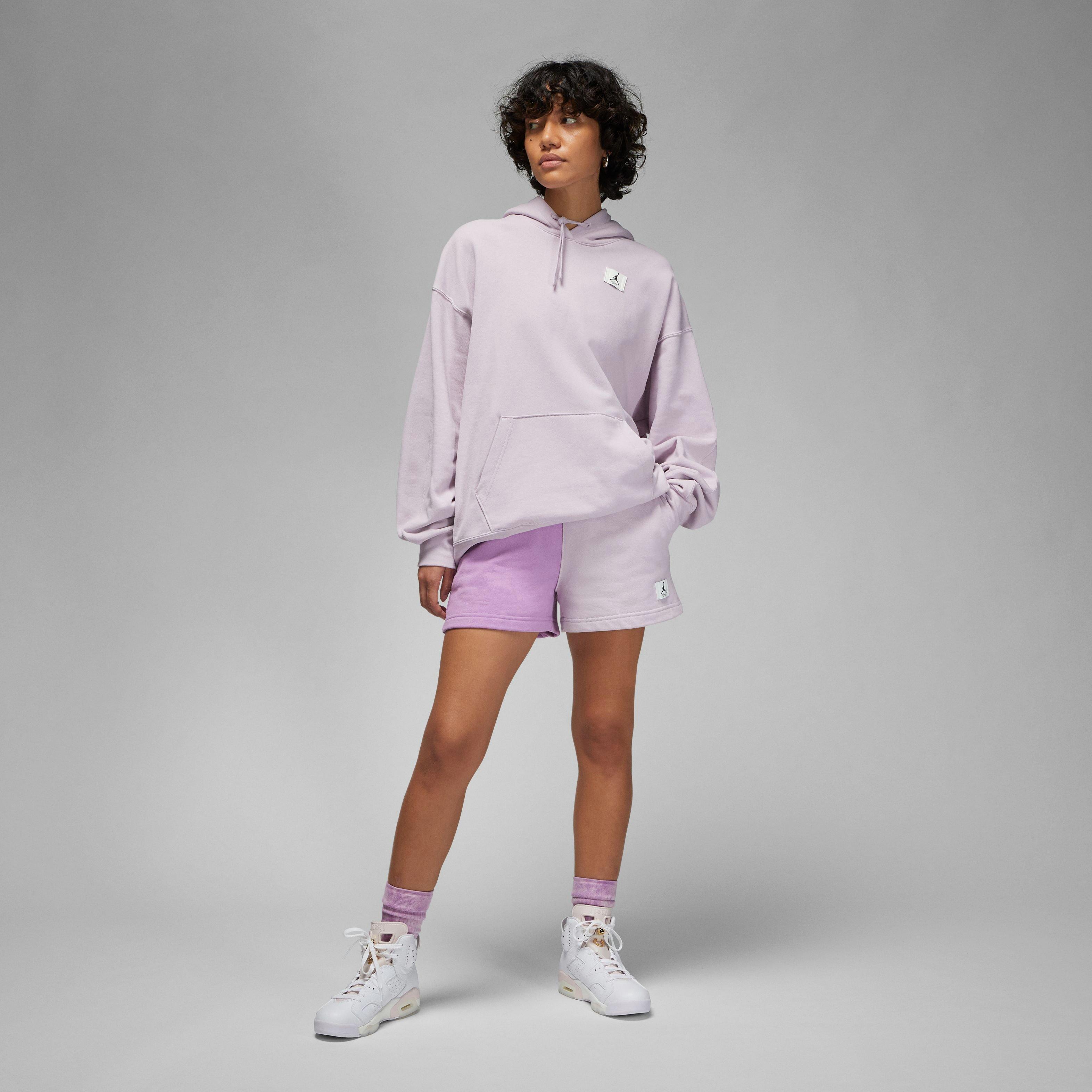 Jordan Women's Flight Fleece Blocked Shorts-Purple - PURPLE Thumbnail View 1
