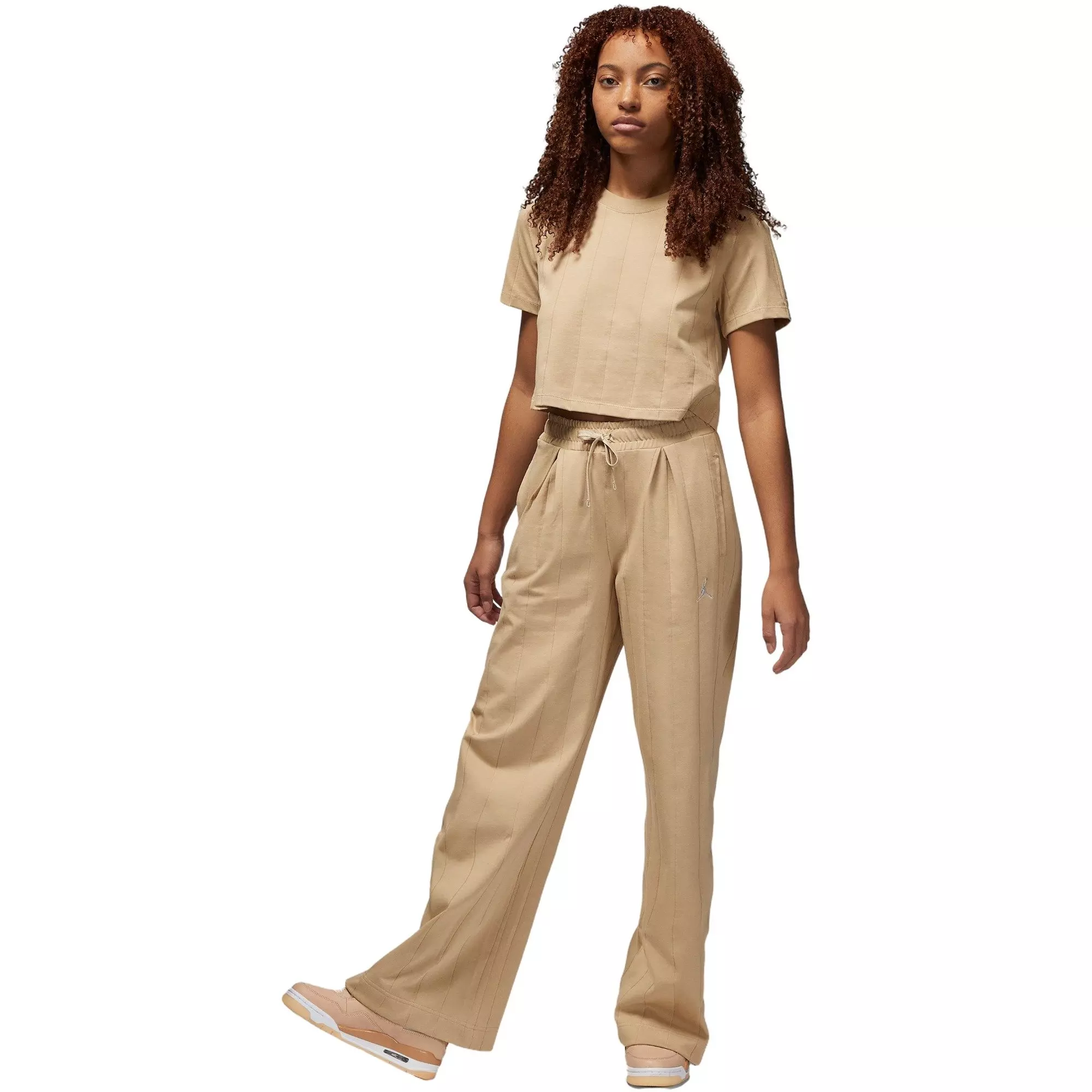 Jordan Women's Flight Knit Pants-Tan - TAN