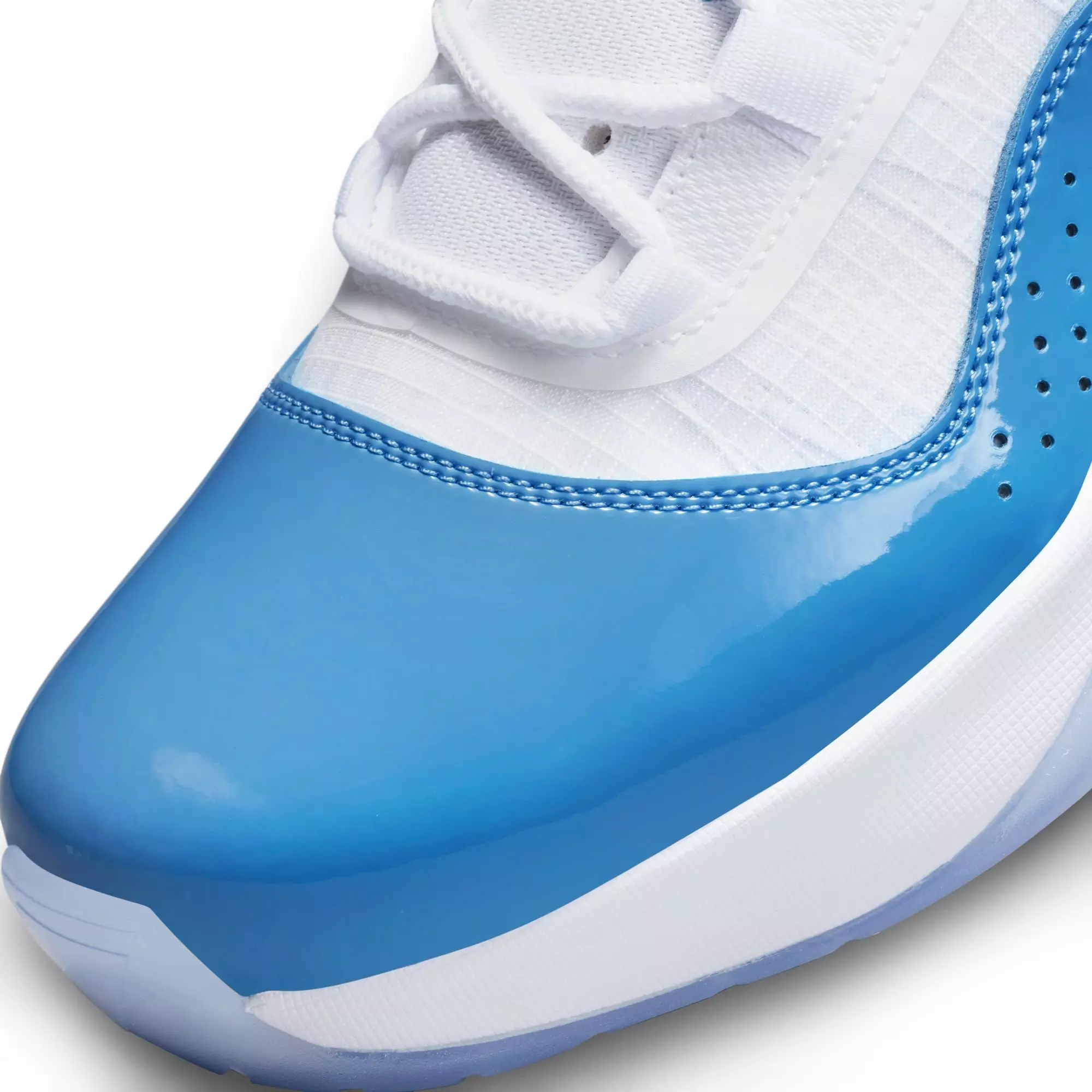 Jordan 11 CMFT Low "White/University Blue/Black" Men's Shoe - WHITE/CAROLINA BLUE