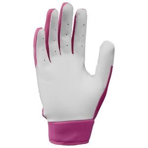 Nike Alpha Girls' Tee Ball Batting Gloves - White/Pink