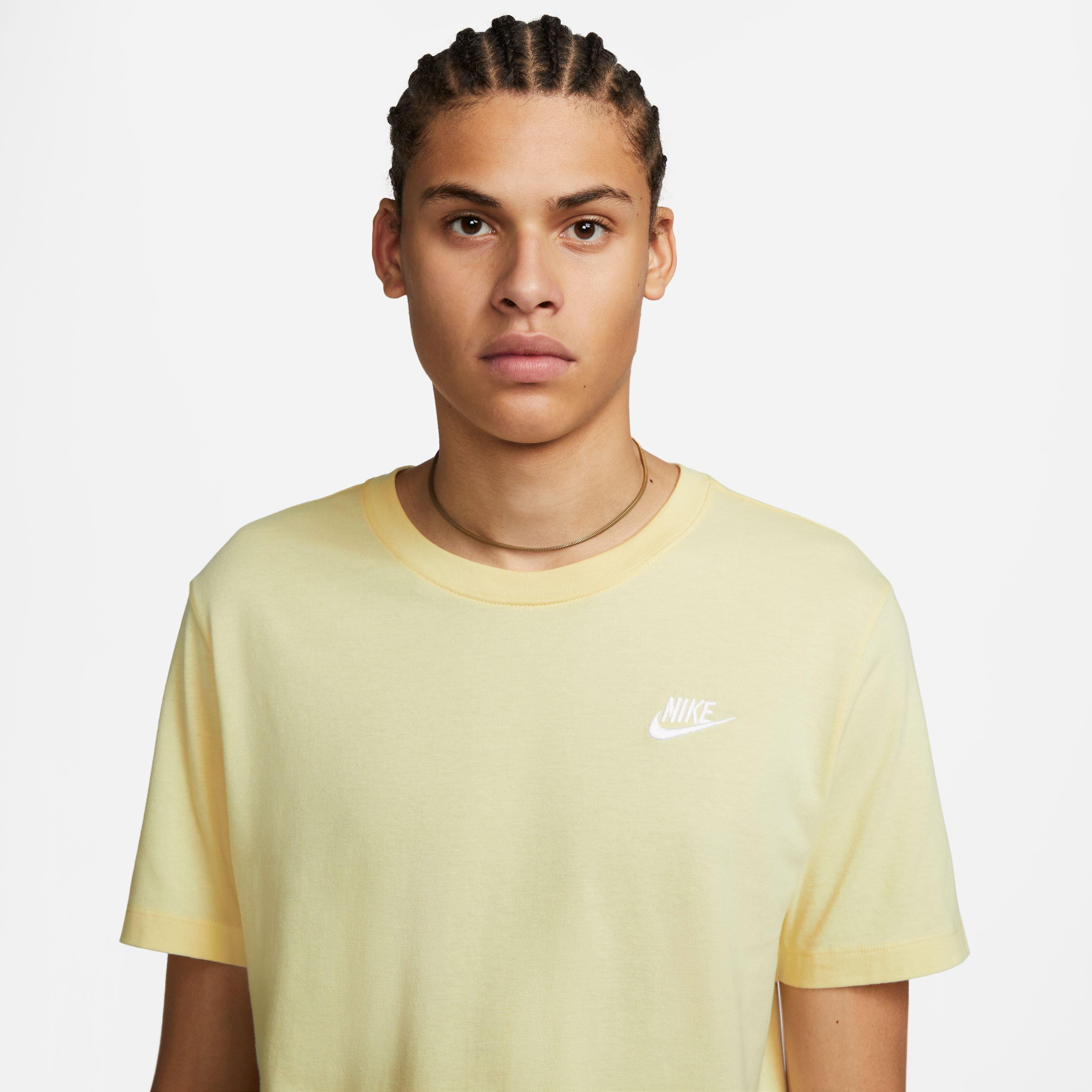 Nike Men's Sportswear Club Tee - Alabaster - CREAM Thumbnail View 3