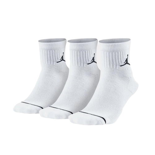 Jordan Everyday Quarter Socks (3 Pairs)-White - WHITE