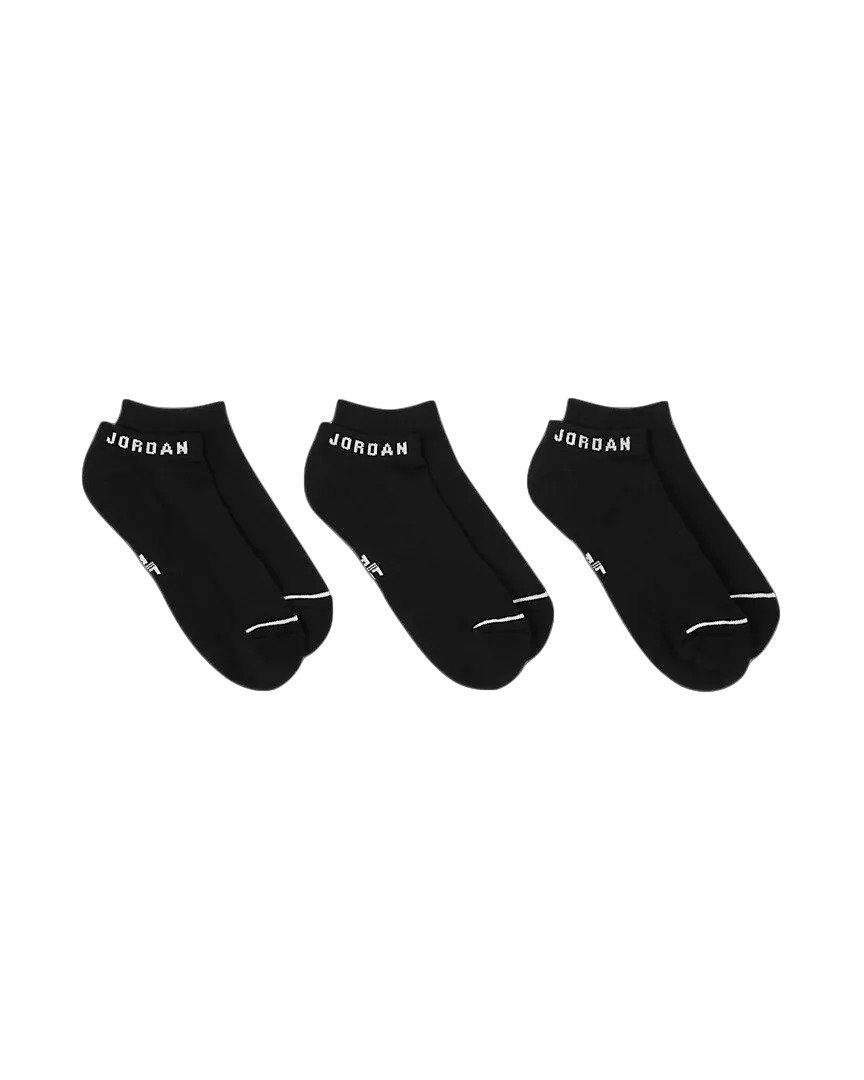 Jordan Everyday No-Show Black Socks (3 Pairs)