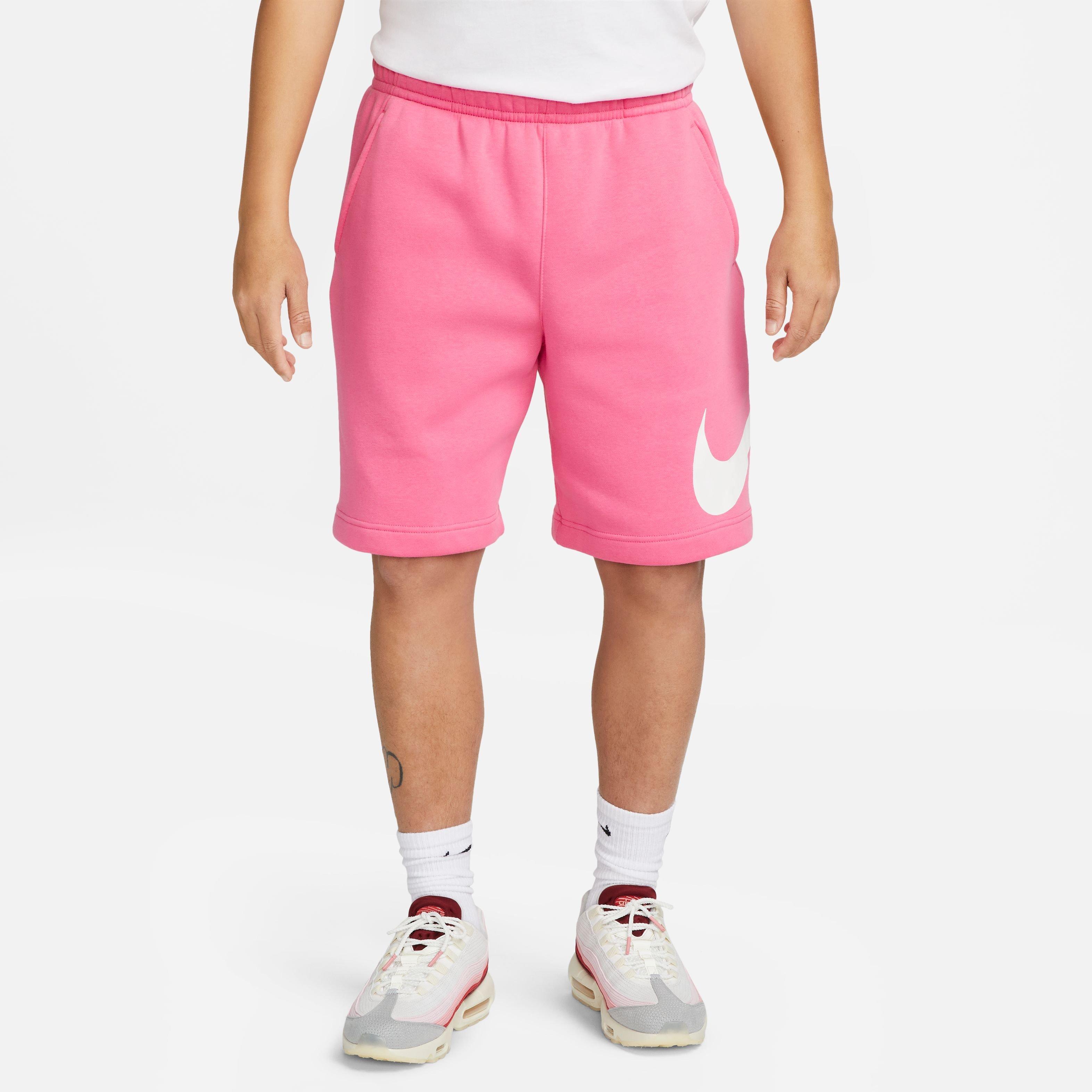 Nike club 2025 fleece shorts pink