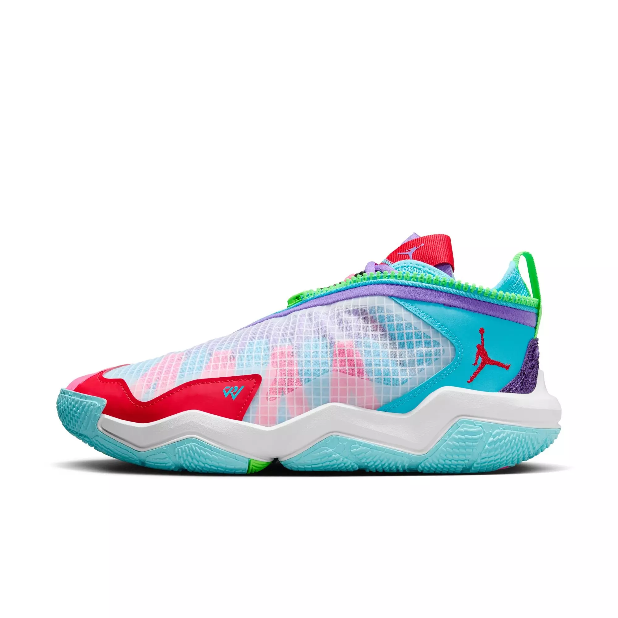Jordan Why Not? Zer0.6 "Siren Red/Baltic Blue/Action Grape" Men's Basketball Shoe - WHITE/SIREN RED/BALTIC BLUE/ACTION GRAPE