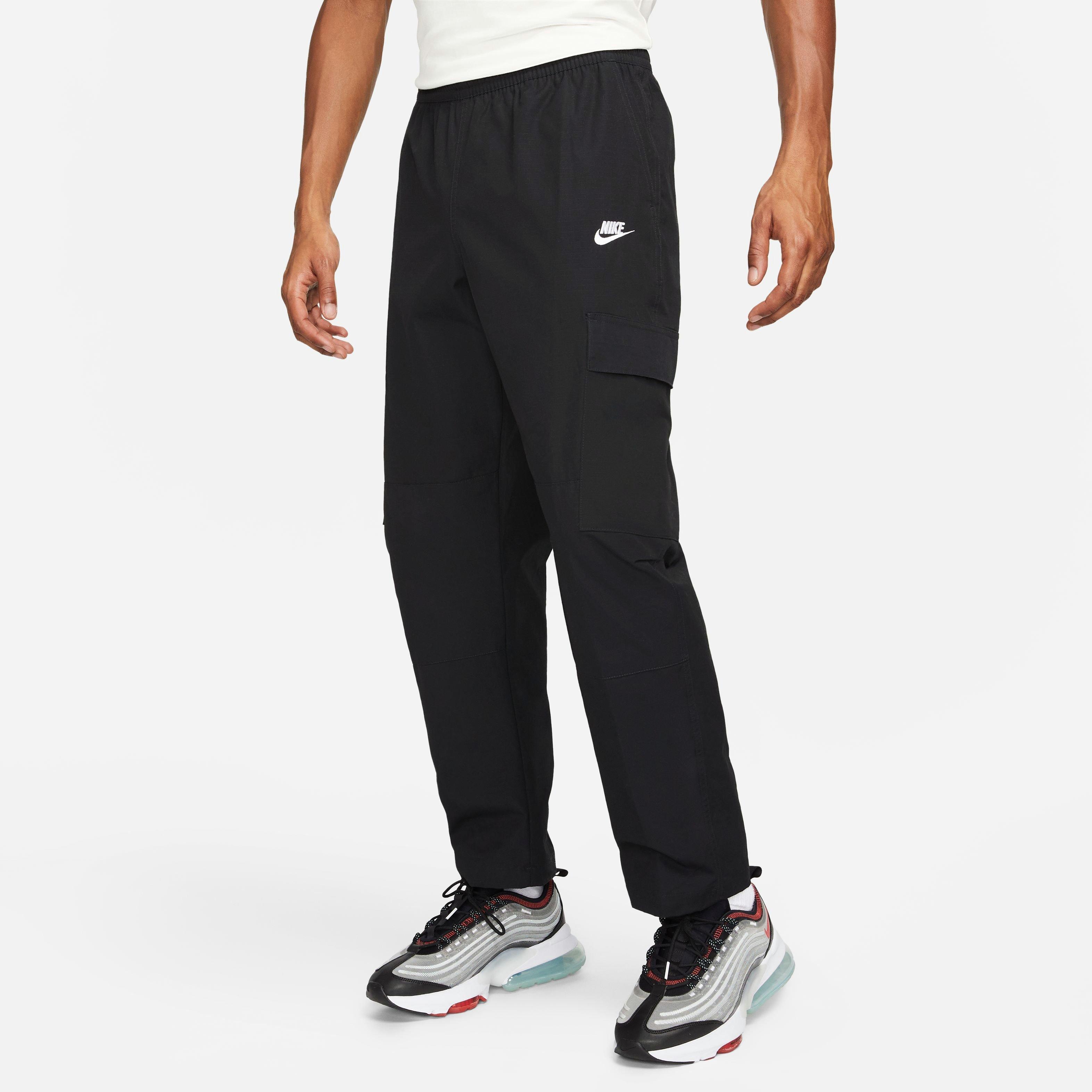 Nike Men's Club Woven Cargo Pants-Black - BLACK Thumbnail View 7