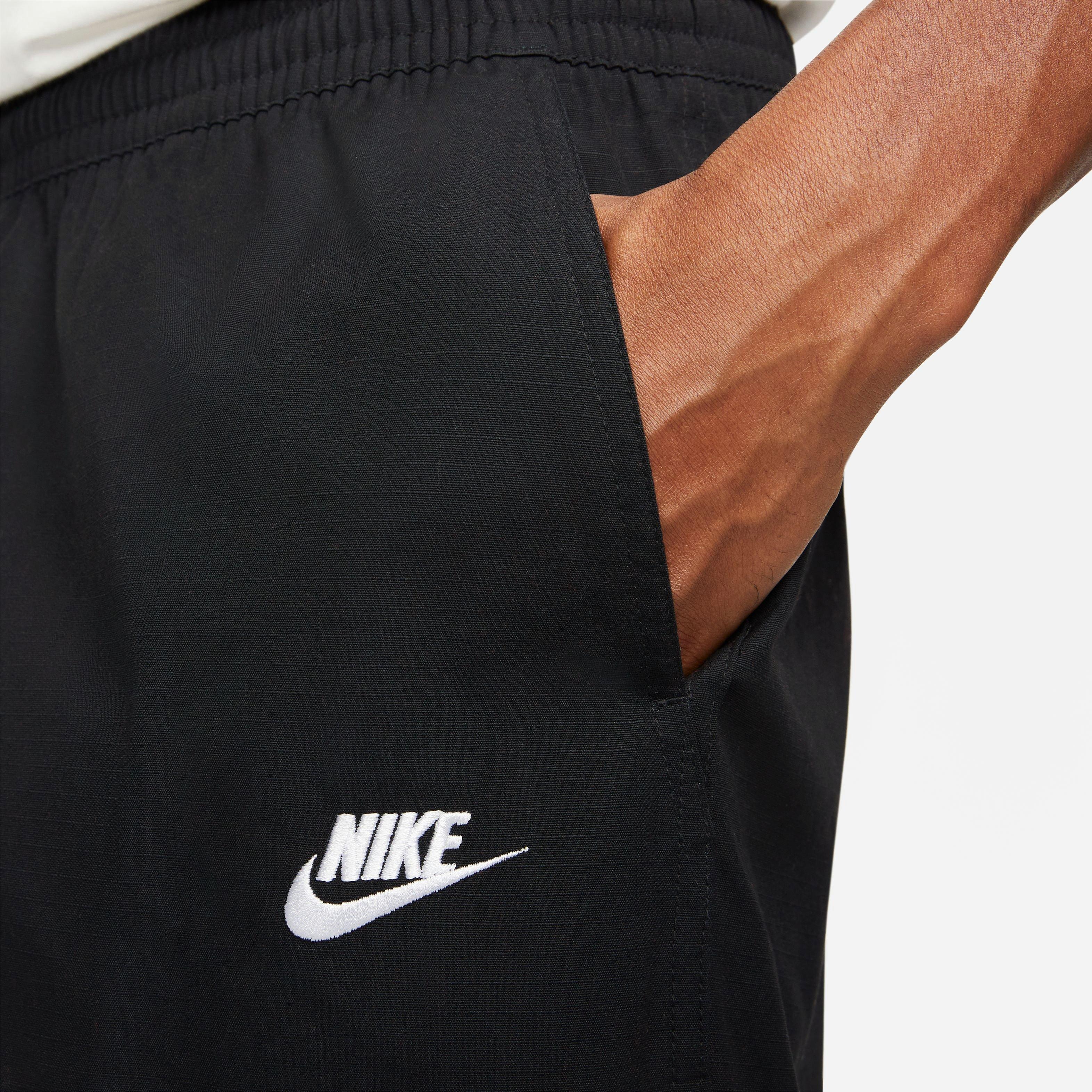 Nike Men's Club Woven Cargo Pants-Black - BLACK Thumbnail View 6