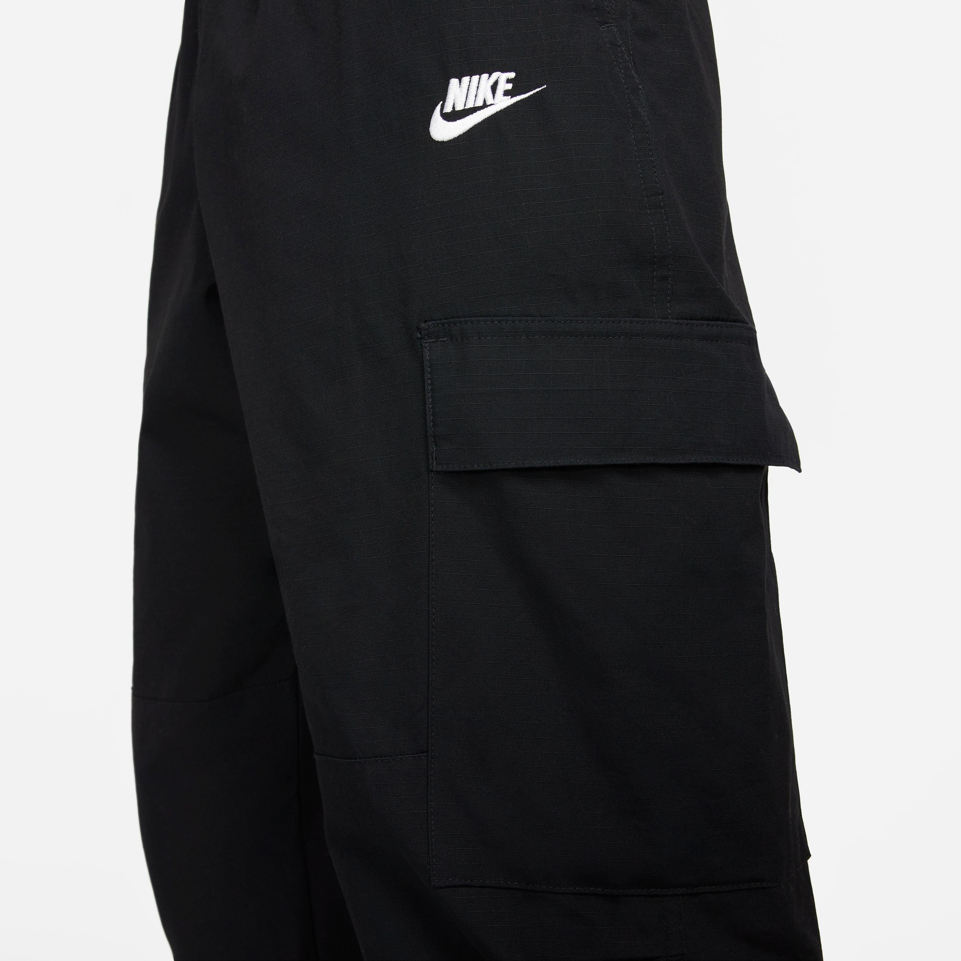 Nike Men's Club Woven Cargo Pants-Black - BLACK Thumbnail View 3