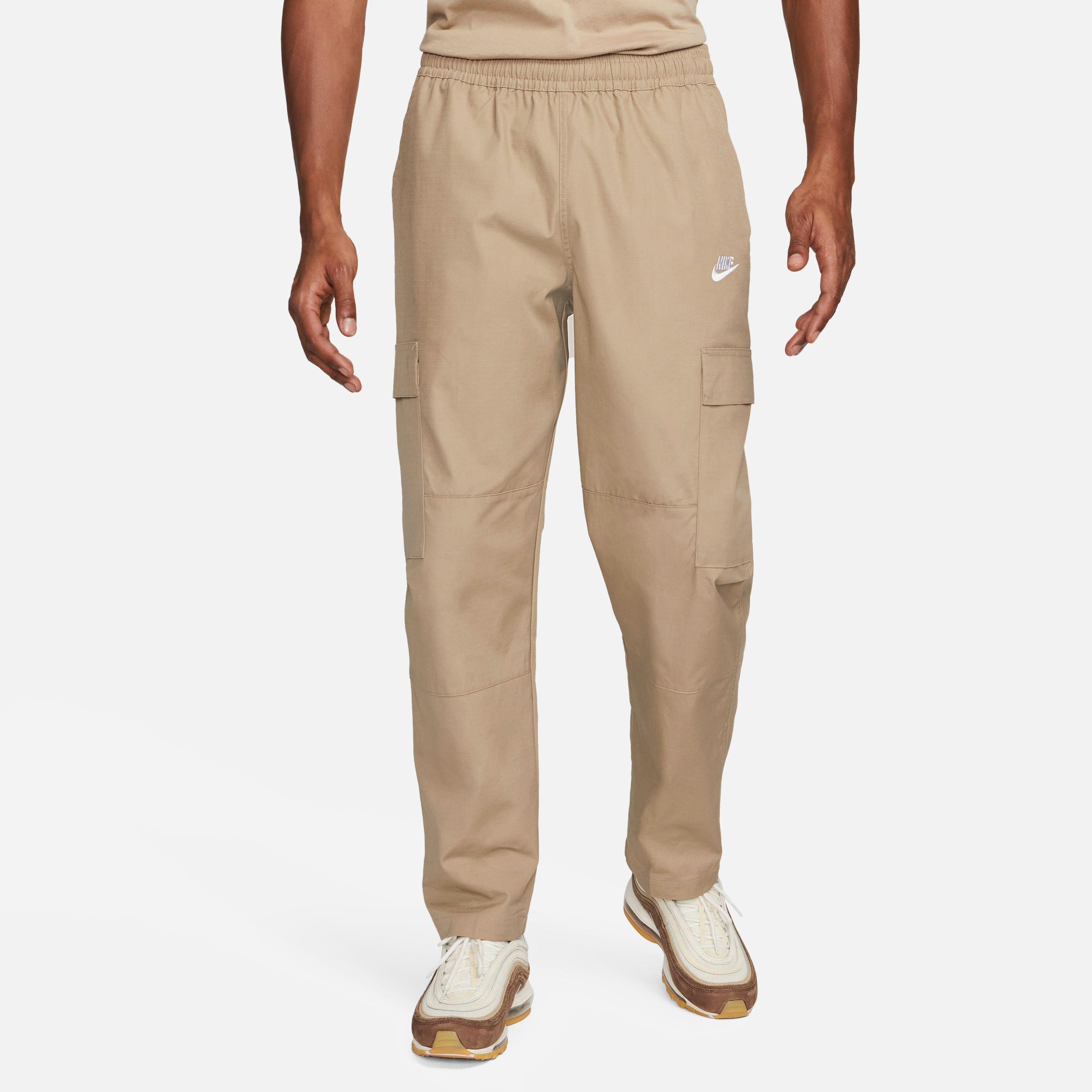 Nike Nike Club Woven Cargo Pants Beige - KHAKI/WHITE