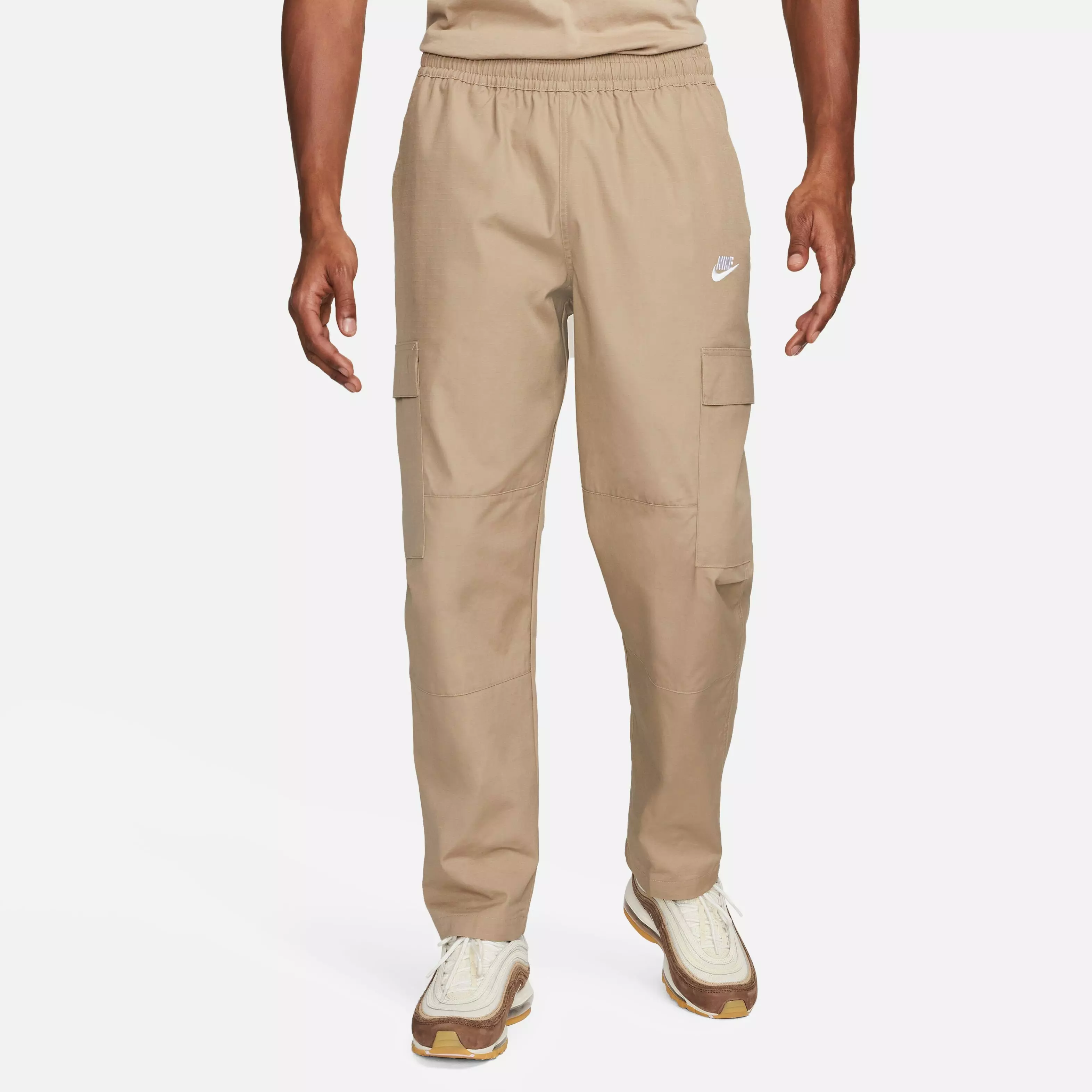 Nike Men's Club Woven Cargo Pants-Tan - TAN