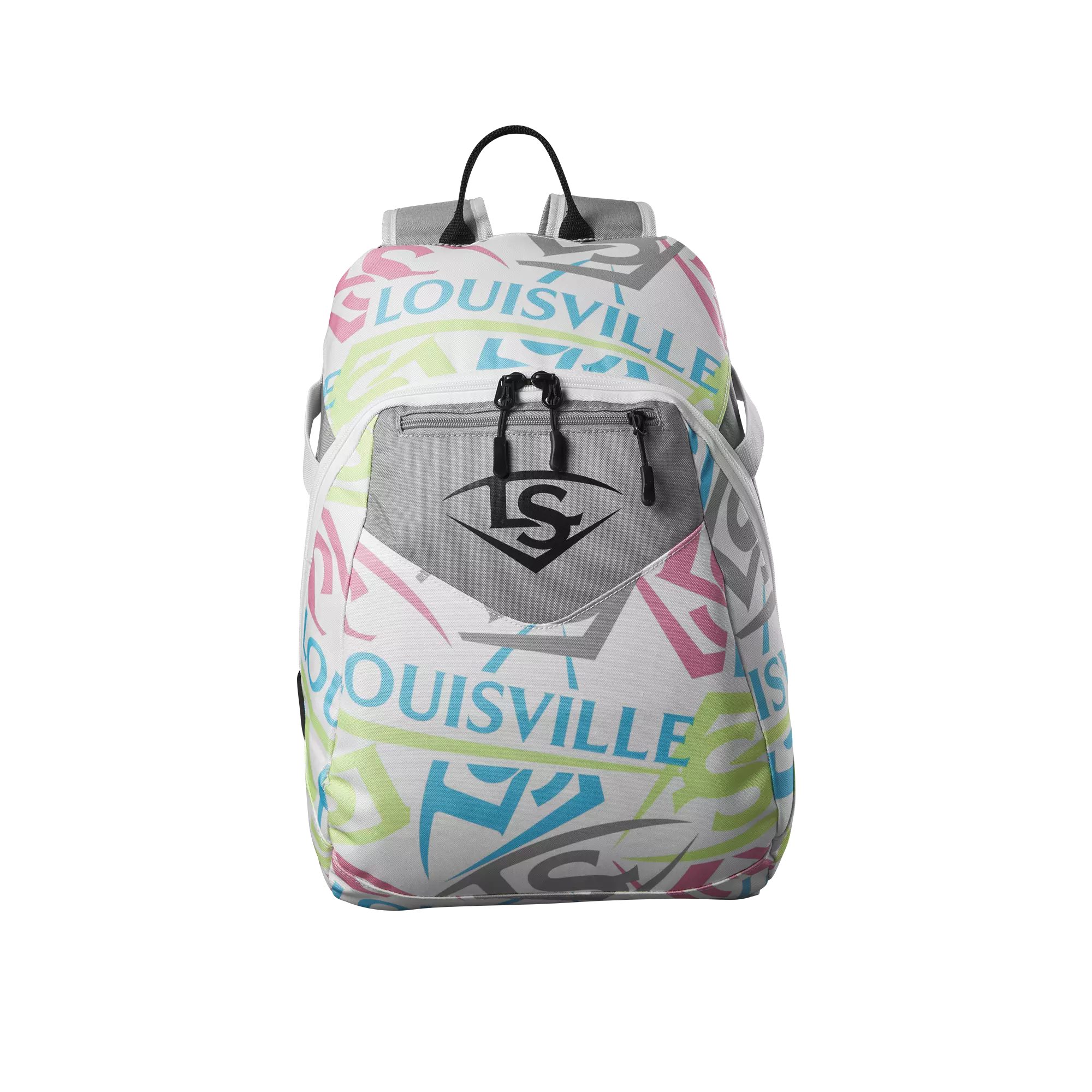 Louisville Slugger Genuine V2 Prints Softball Backpack - WHITE/GREY