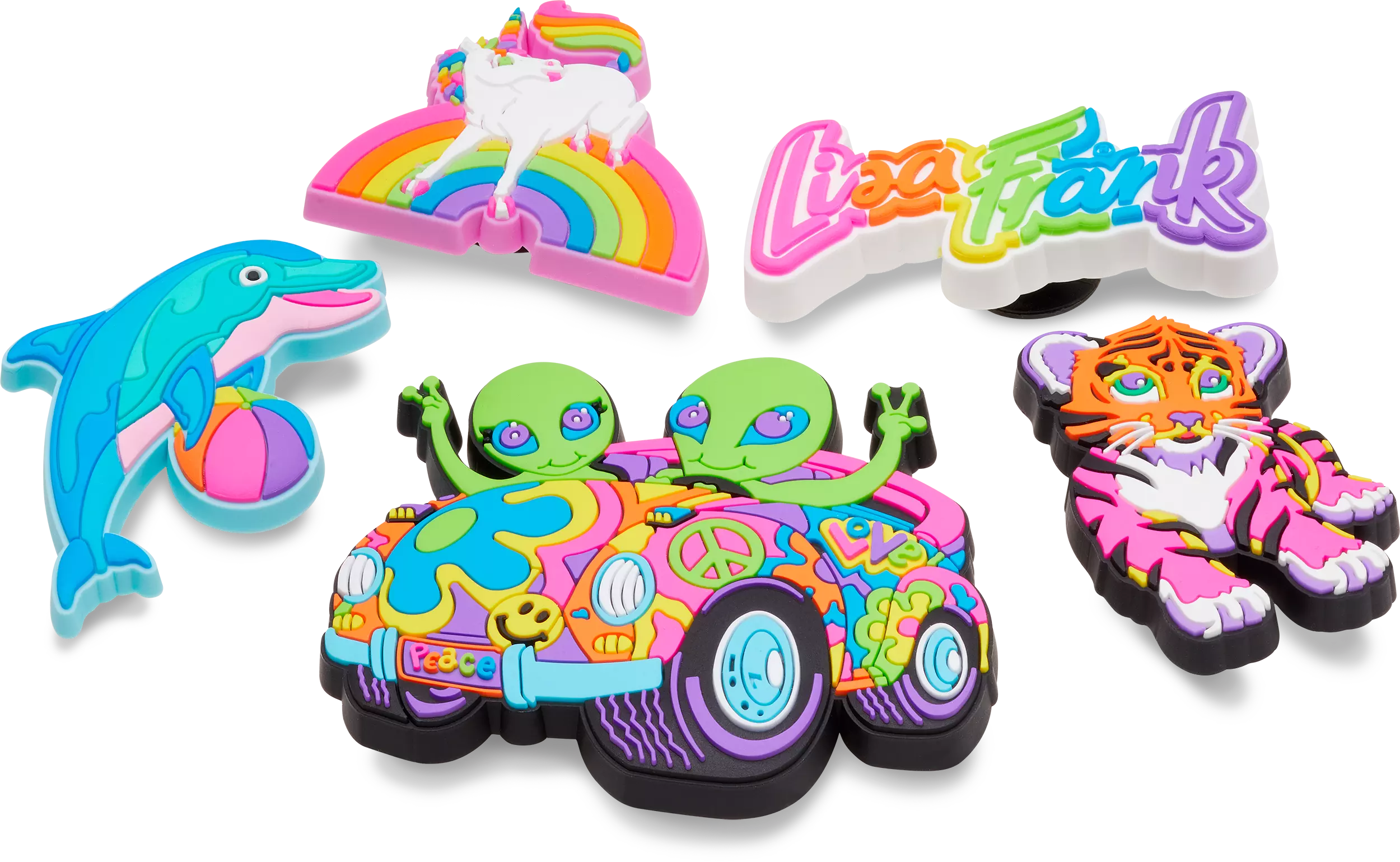 Crocs Lisa Frank Jibbitz Charms-5PK - AS SHOWN