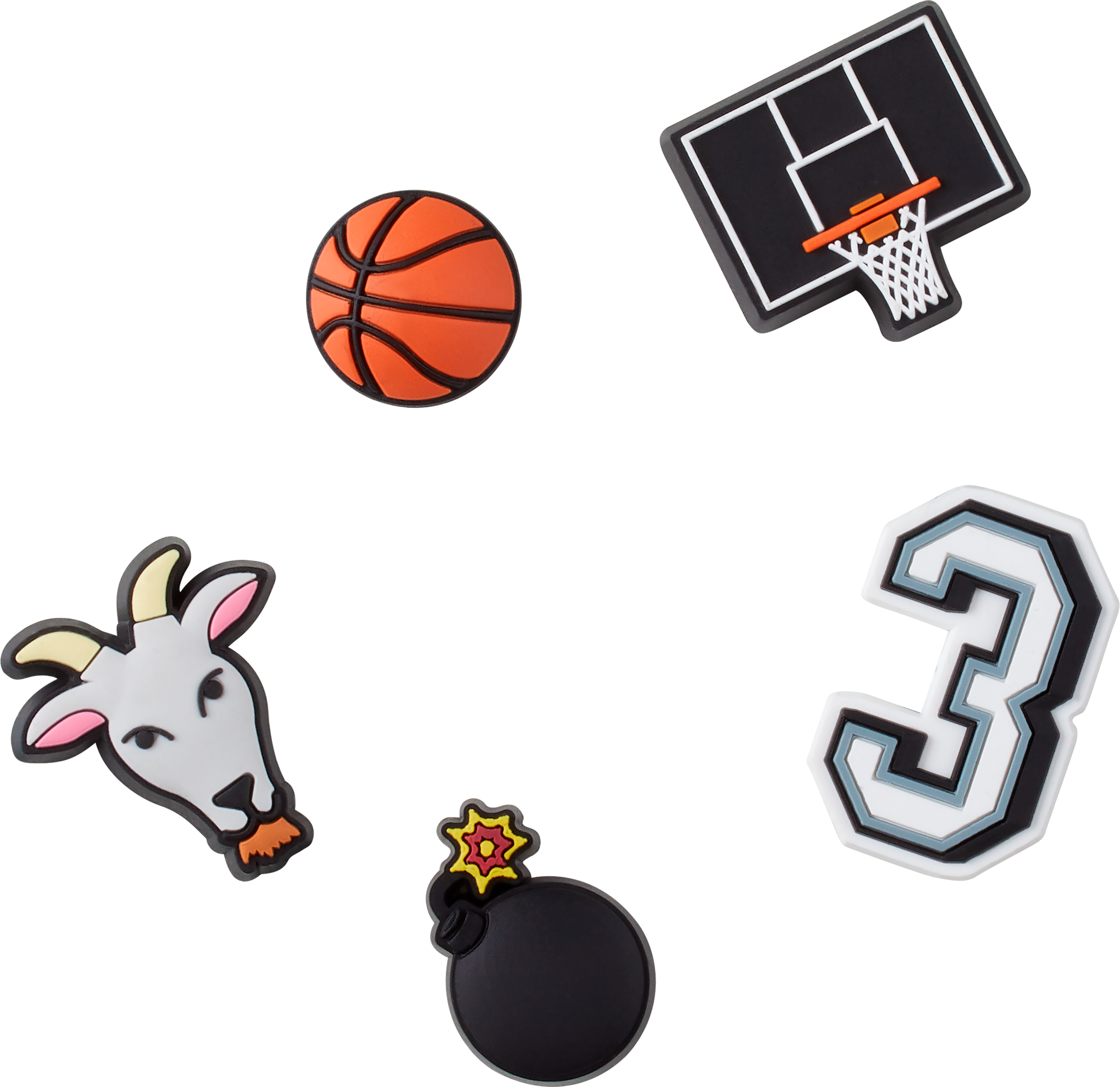 Crocs Basketball Star Jibbitz Charms-5PK - AS SHOWN Thumbnail View 2