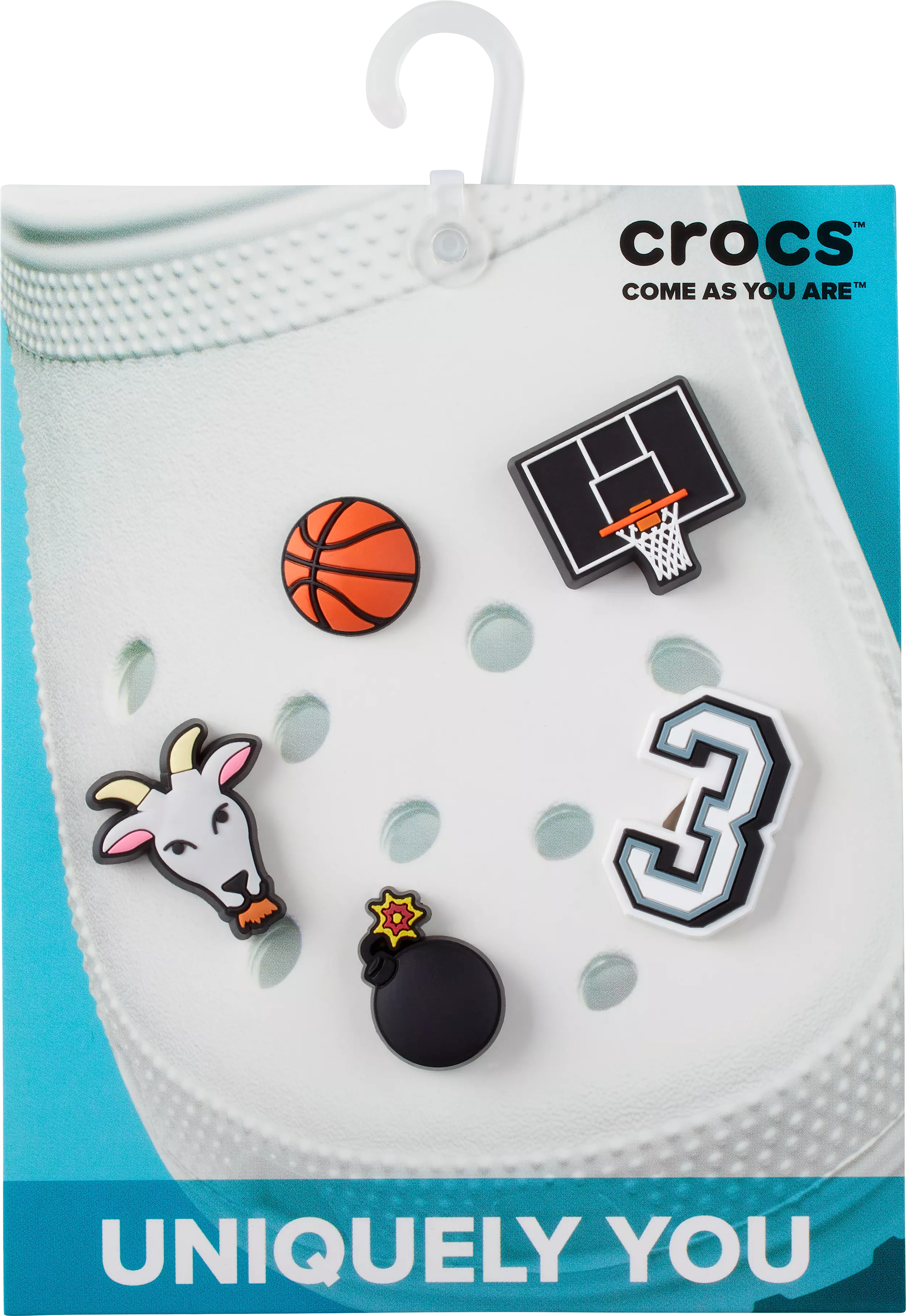 Crocs Basketball Star Jibbitz Charms-5PK - AS SHOWN