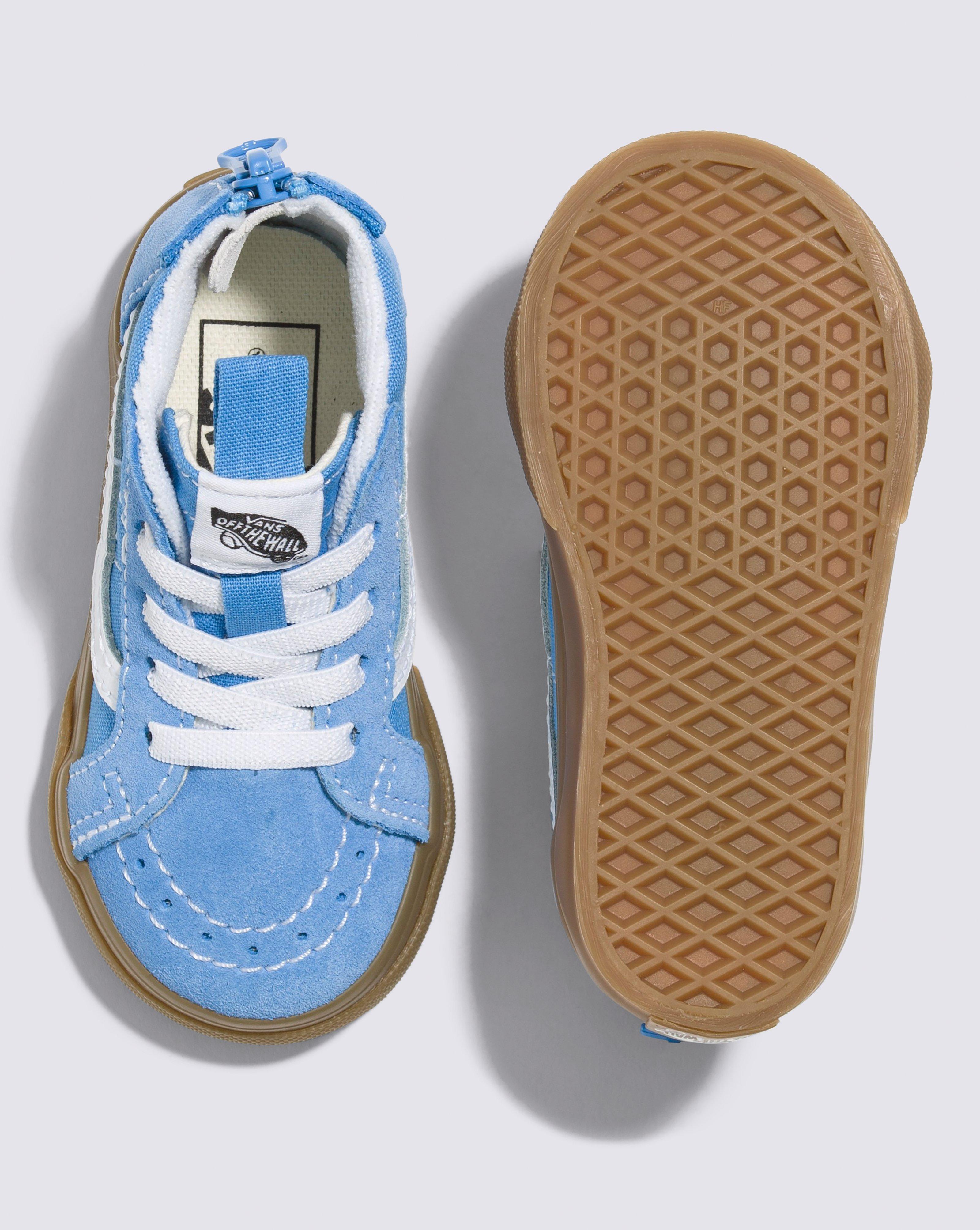 Vans Sk8-Hi Zip "Azure Blue" Toddler Boys' Shoe - BLUE Thumbnail View 3