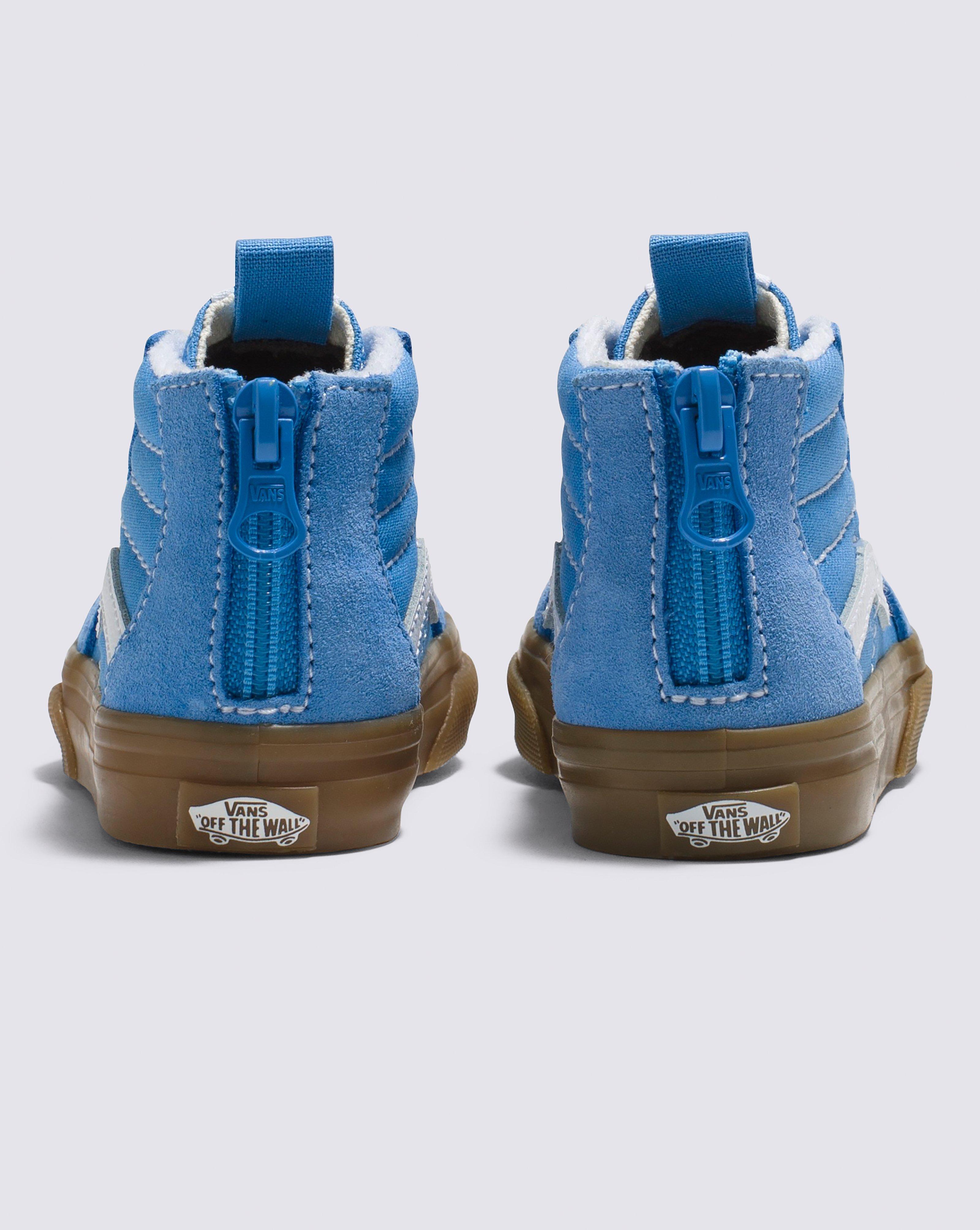Vans Sk8-Hi Zip "Azure Blue" Toddler Boys' Shoe - BLUE Thumbnail View 4