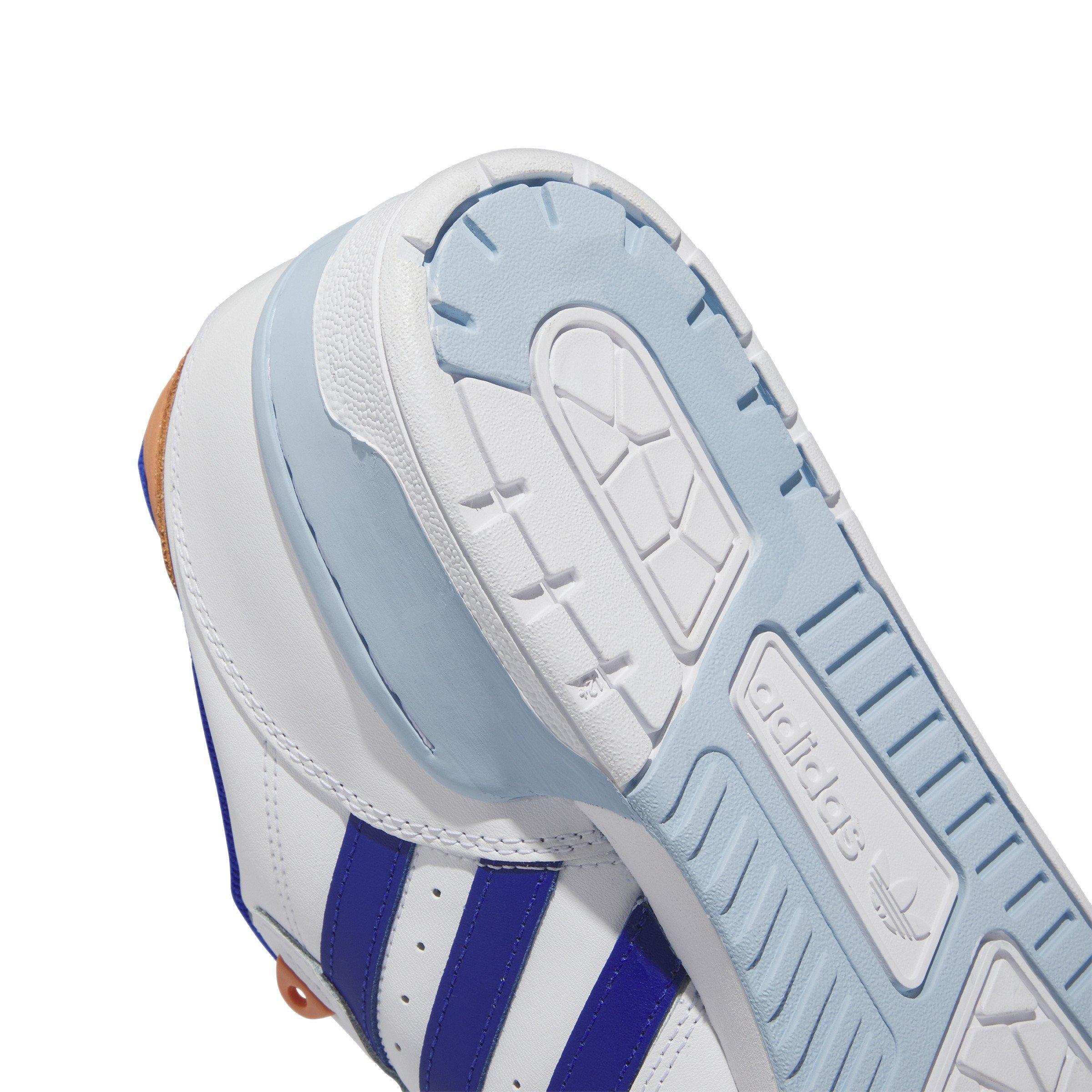 School Boys\' Grade Shoe Hibbett Rivalry Gear White/Semi | Lucid adidas City Blue/Clear Sky\