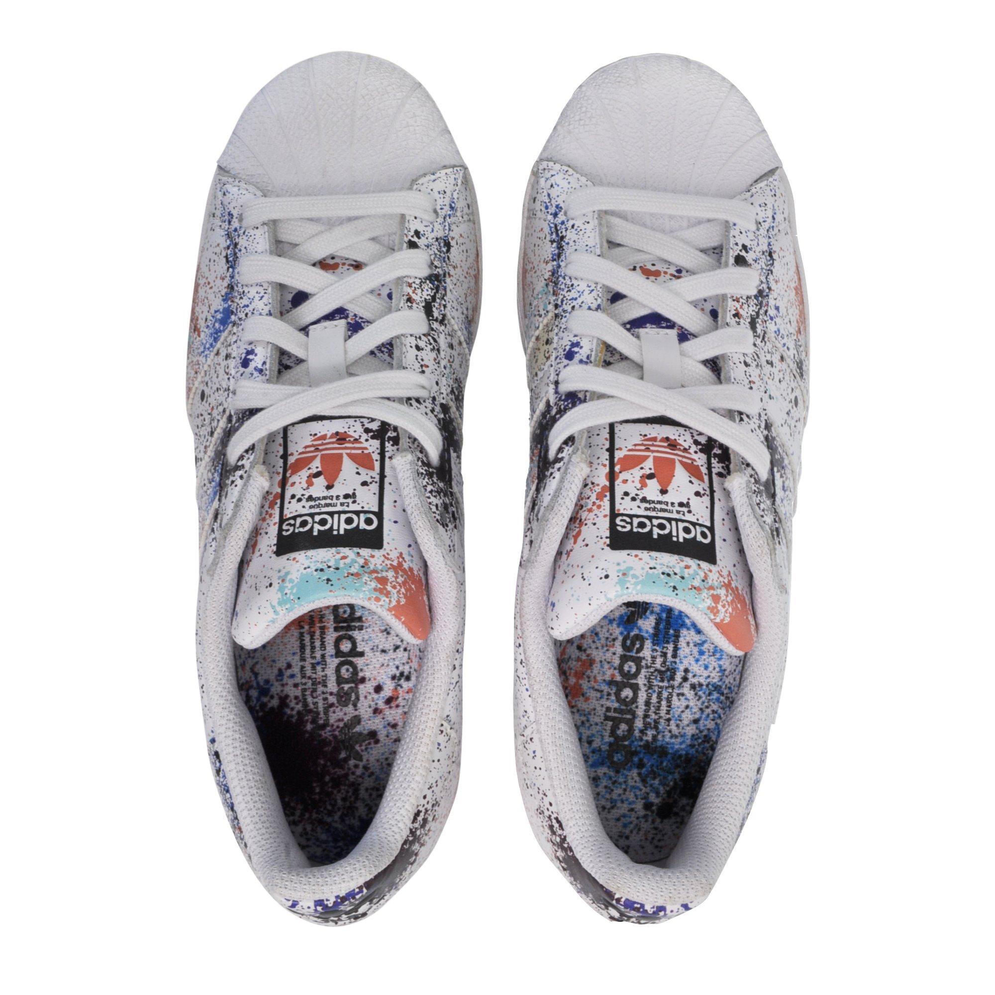 adidas Superstar Grade School Boys' "Paint Splatter" Shoes