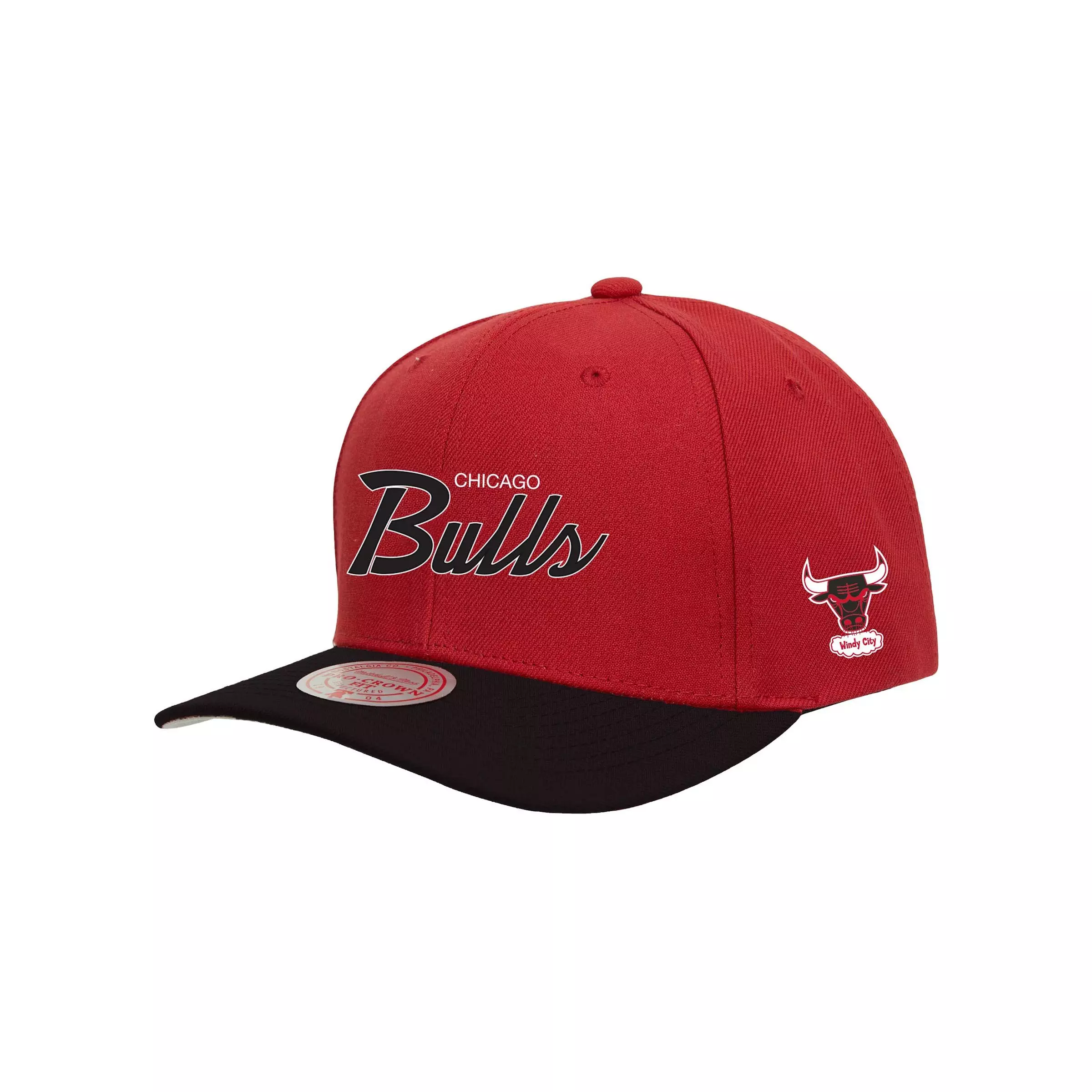 Mitchell & Ness Chicago Bulls Classic Script Snapback-Red/Black - RED