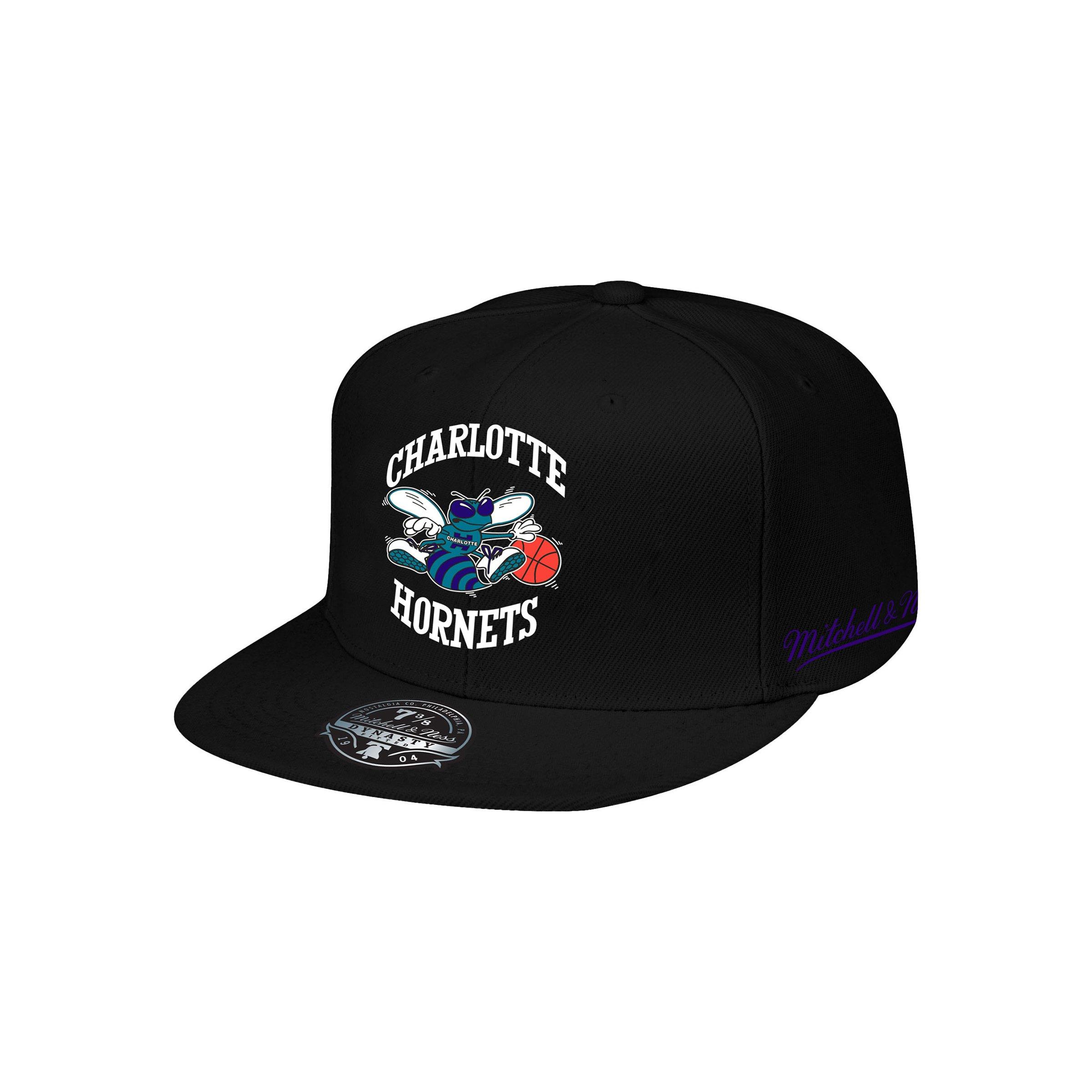 Mitchell & Ness Charlotte Hornets Time Line Knit Beanie Hat - Black